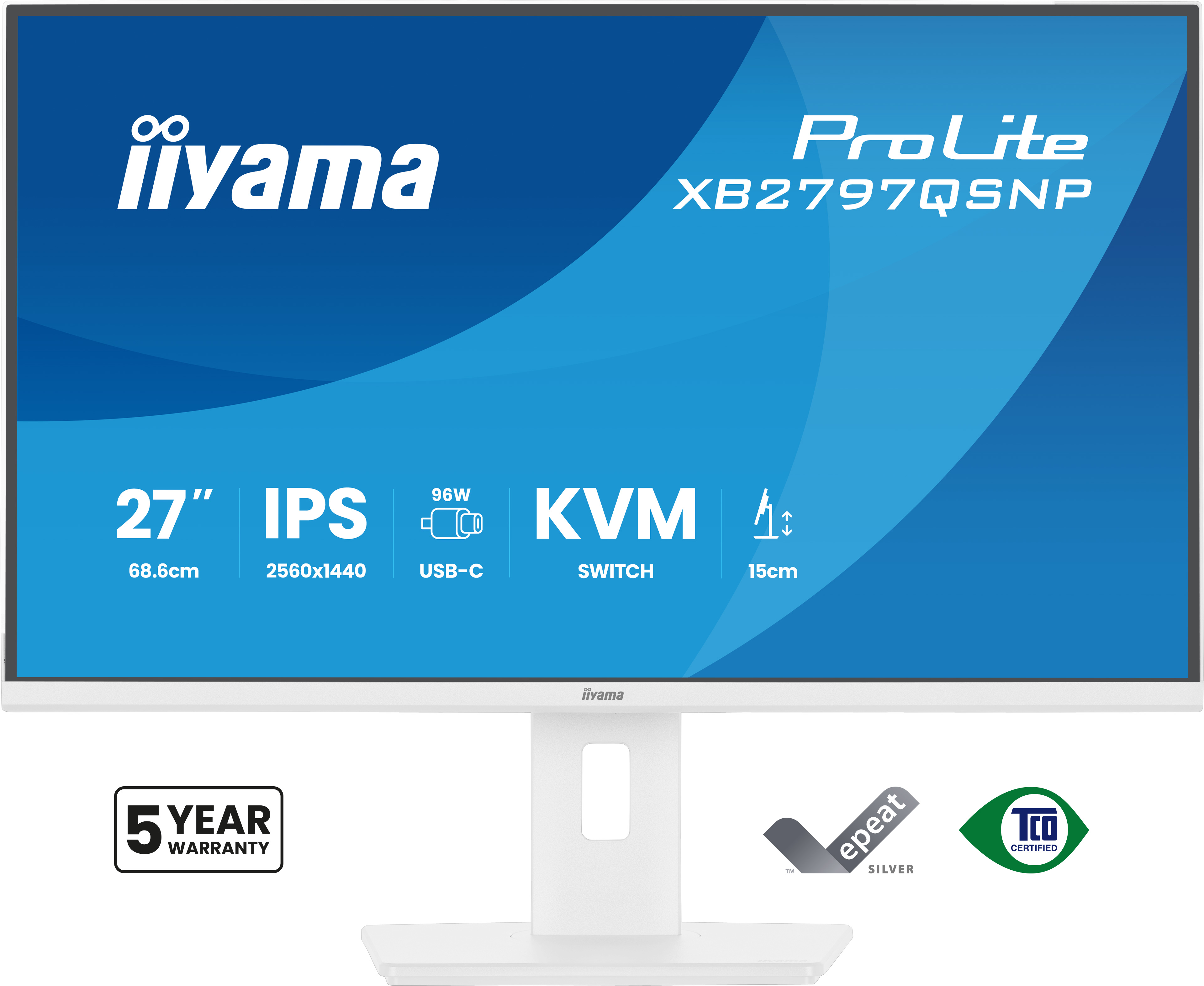 IIYAMA 68.6cm (27) XB2797QSNP-W1 16:9 HDMI+DP+USB-C+KVM