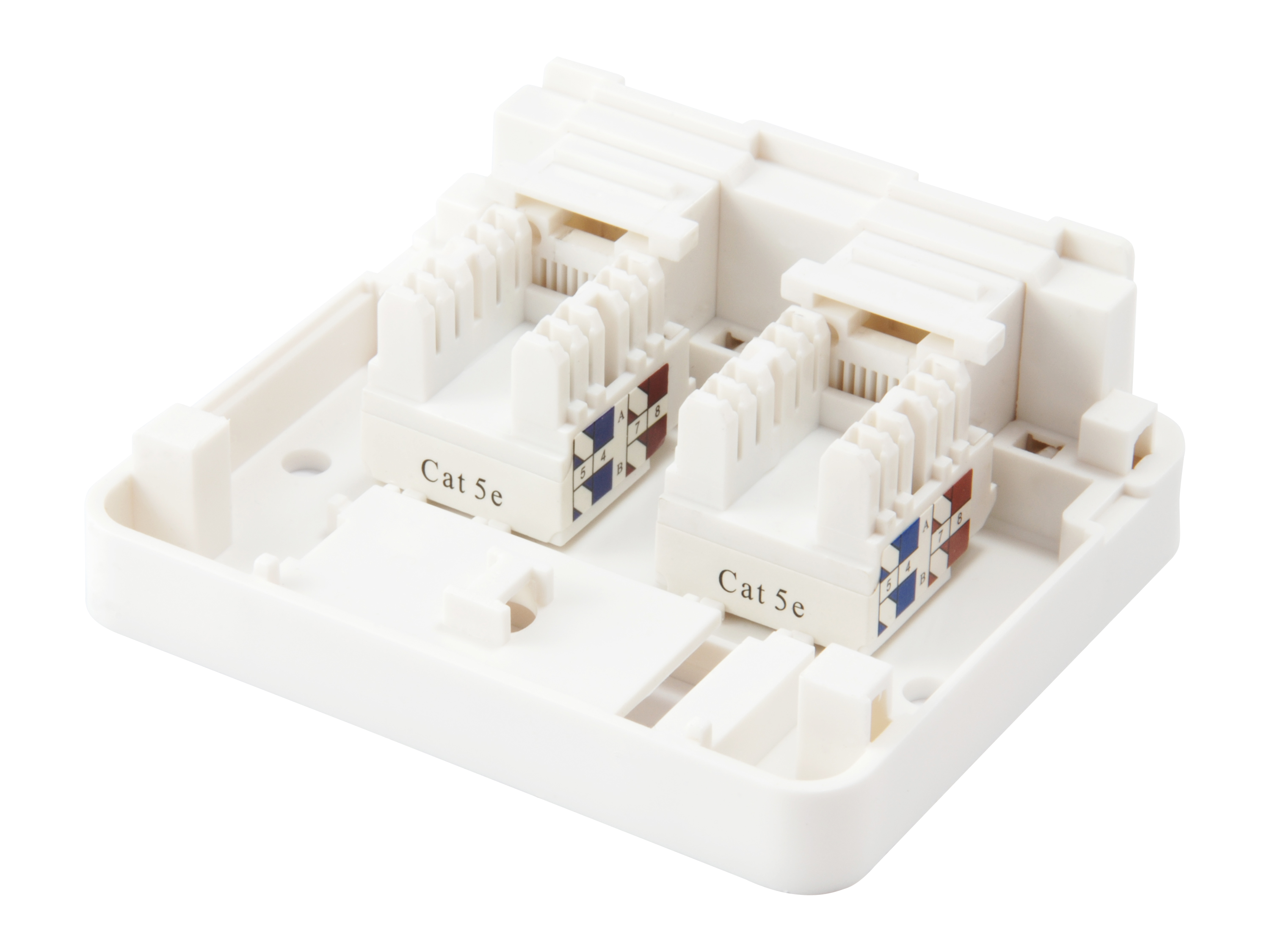 Equip Aufputzdose 2-Port Keystone ungeschirmt weiß Polybeutel