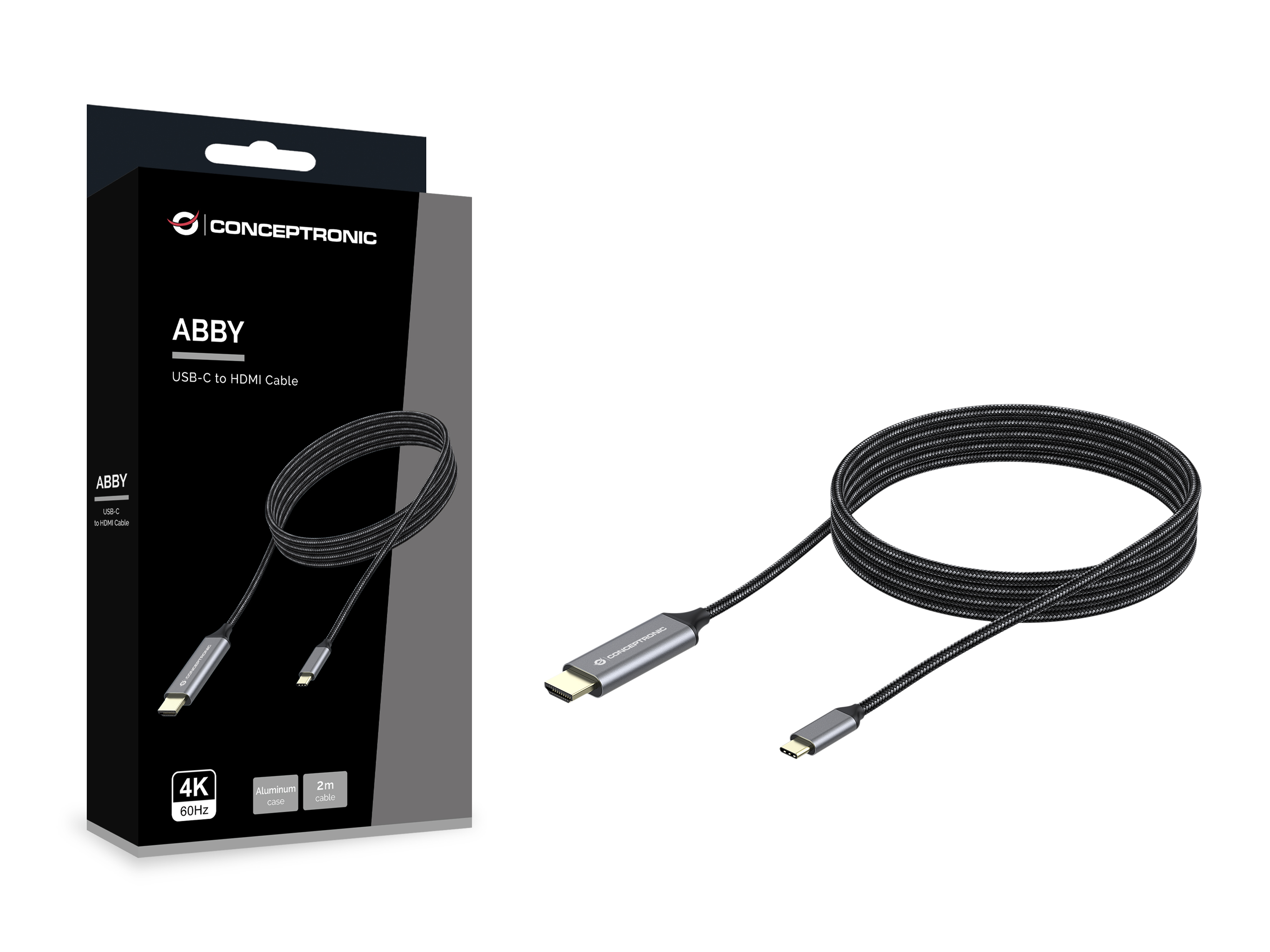 CONCEPTRONIC Adapter USB-C3.2->HDMI2.0 4K/60Hz 2.00m gr