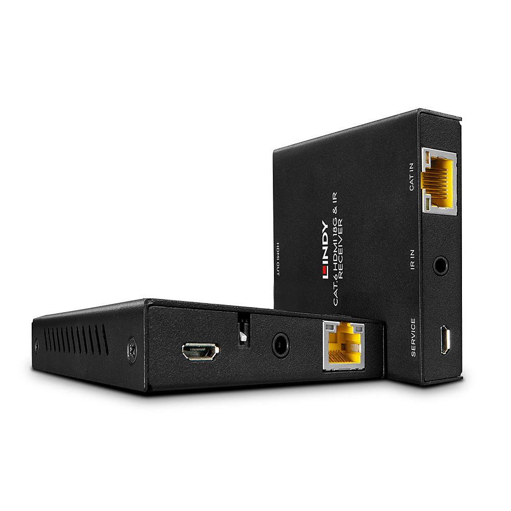 LINDY 50m Cat.6 18G HDMI & IR Extender with Loop Out port
