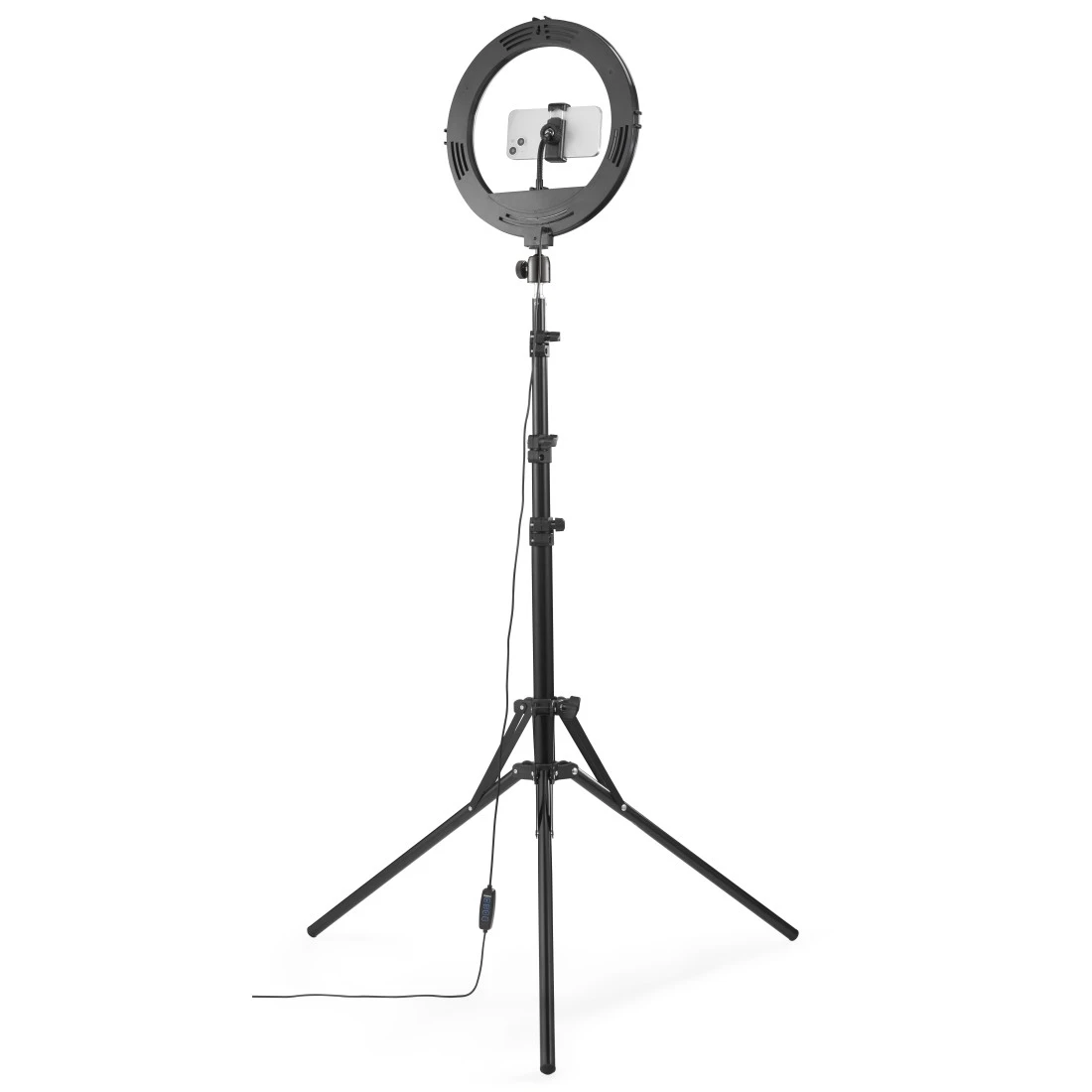 hama SpotLight Steady 120 III LED Ringlicht mit Stativ schwarz 10 Watt