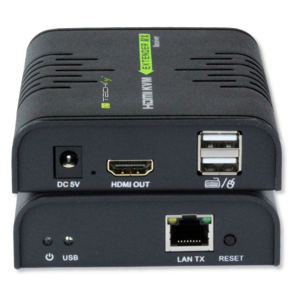 Techly HDMI KVM Extender über Netzwerkkabel, 120m