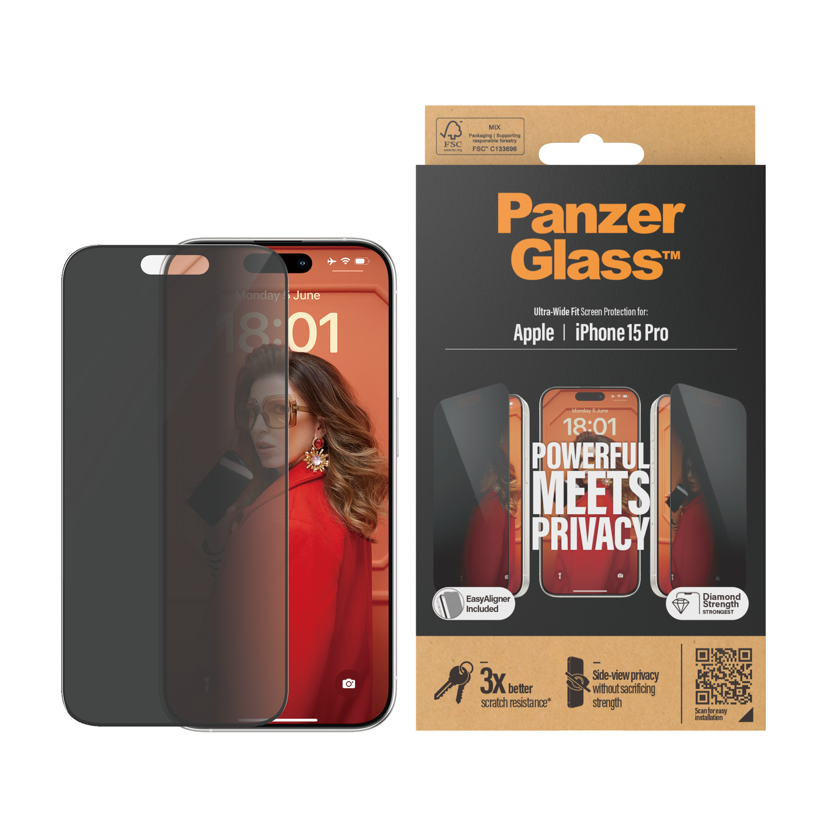 PANZERGLASS SCREEN PROTECTOR APPLE IPHONE 15 PRO 6.1 INCH ULT