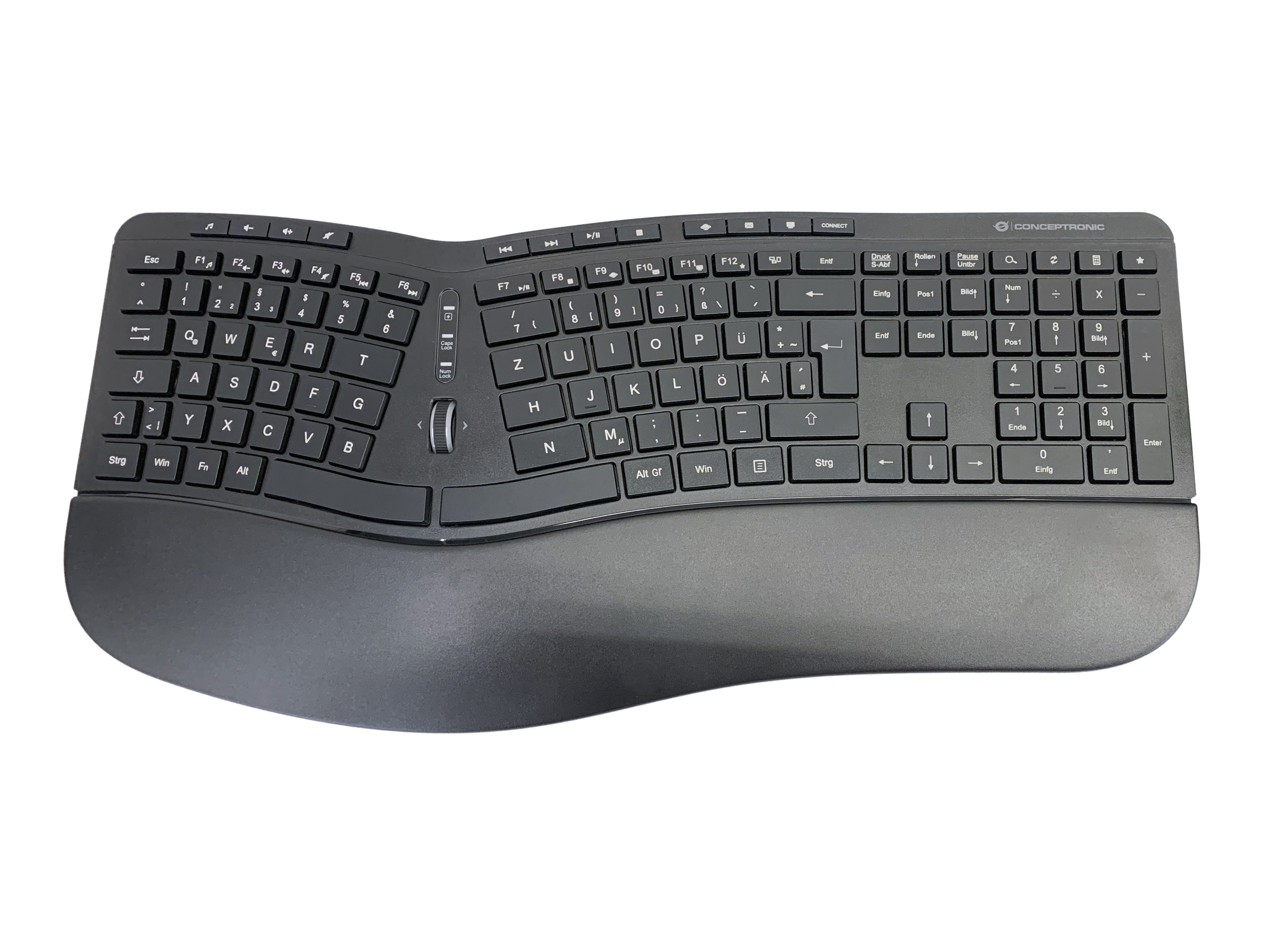 CONCEPTRONIC Tastatur+Maus Wireless ERGO Layout DE schwarz