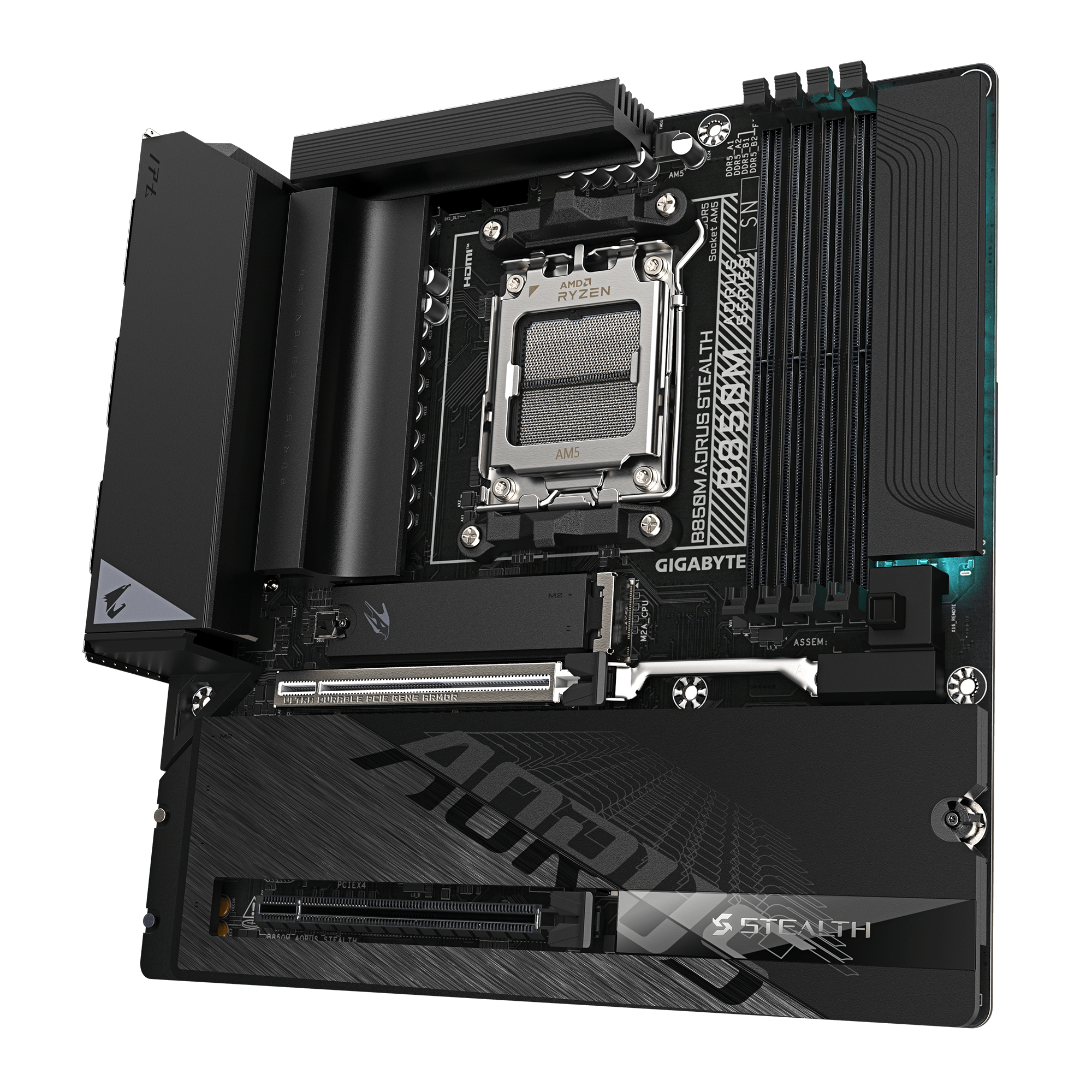 GIGABYTE B850M AORUS STEALTH AM5 4xDDR5 HDMI DP 3xM.2