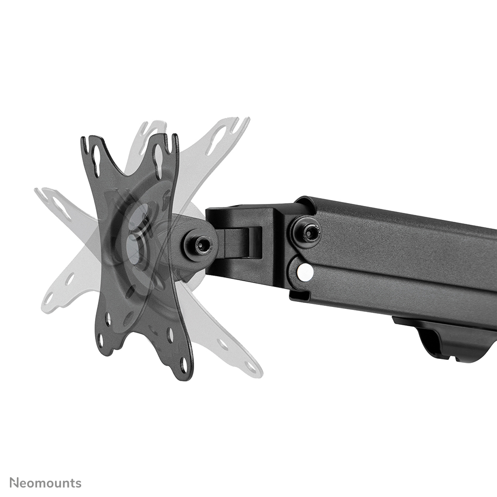 NEOMOUNTS DeskStand Arm Tischlagerung bis 58,6cm 27Zoll 2-7kg Durchführung/Klemme Gasfeder Volle Bewegung Pivot VESA100x