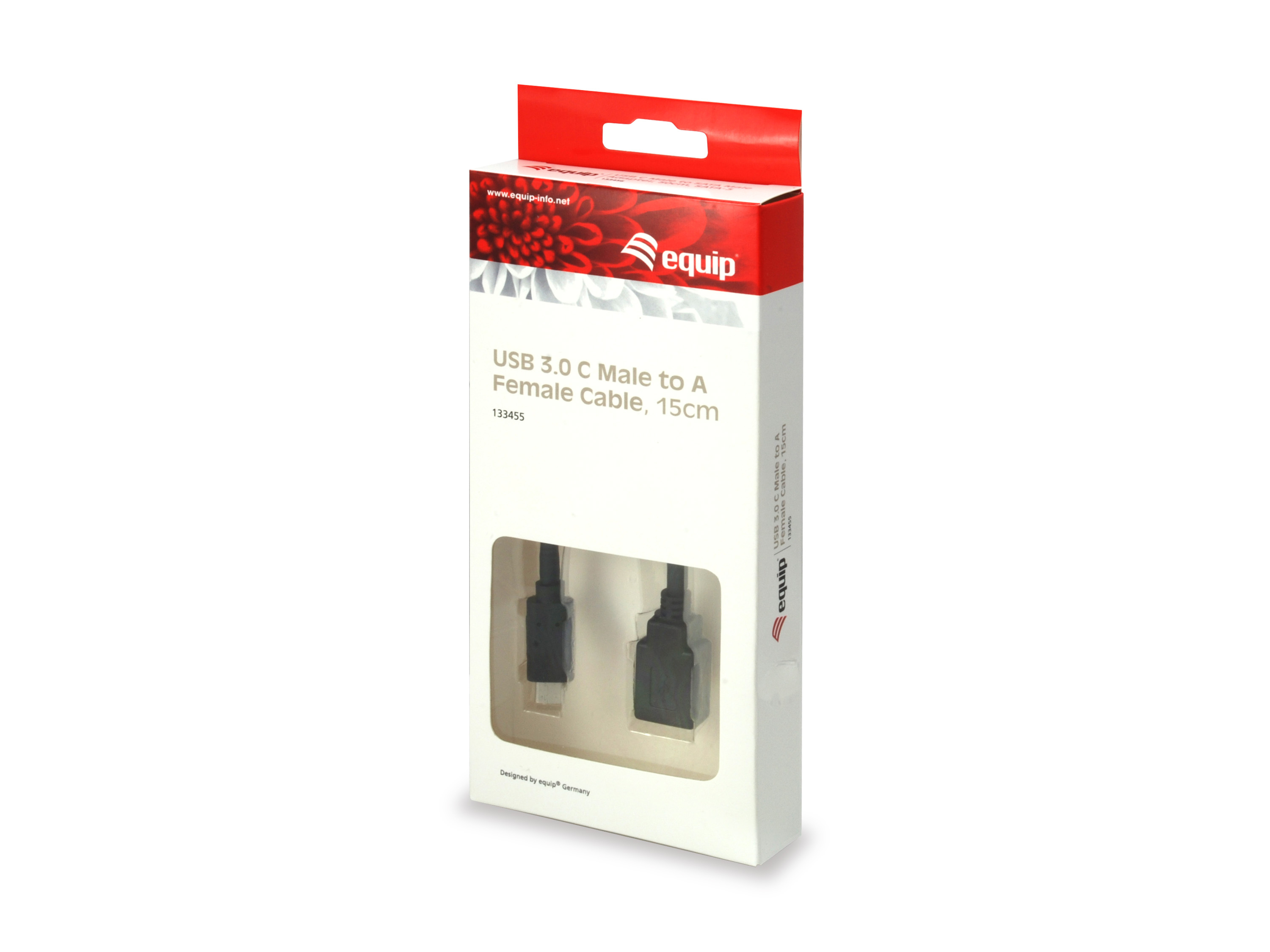 Equip Adapter USB-C->USB-A3.0 OTG Adapt.St/Bu 0.15m schwarz