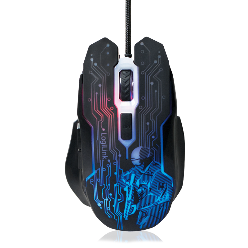 Logilink Gaming Maus, USB, 6-button, 2400dpi