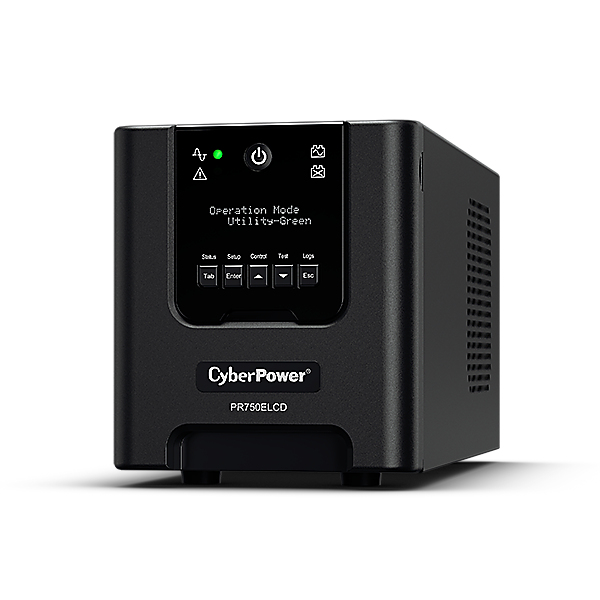CYBERPOWER PR750ELCD Line-Interactive 750VA/675W Sinsuwelle AVR LCD Ausgang Schuko (2) (2) IEC RS232 USB HID EPO EnergyStar SMT750