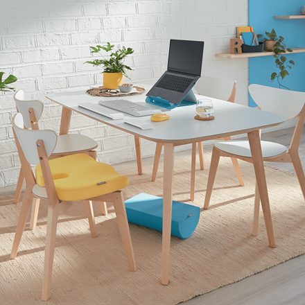 LEITZ Fußstütze Ergo Cosy blau Stoff