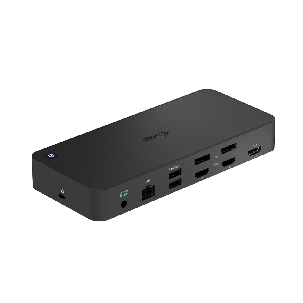 I-TEC USB 3.0/USB-C/Thunderbolt 3x 4K Docking Station 3xHDMI 2xDP GLAN 2xUSB-C 2xUSB 3.0 3.5mm Combo Audio/Mic PD 100W