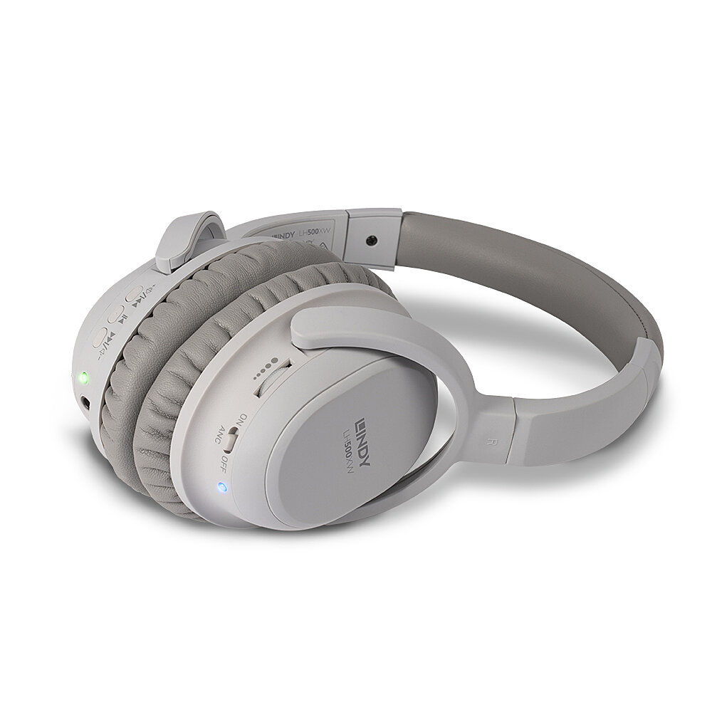 LINDY LH500XW Wireless Active Noise Cancelling Headphone gra
