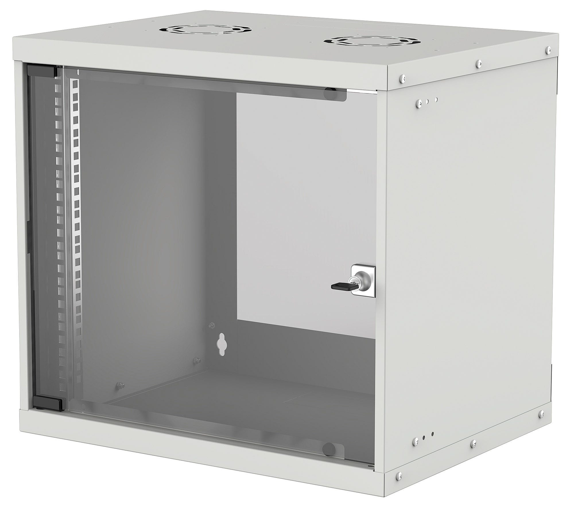 INTELLINET 48,26cm 19Zoll Wandverteiler Basic Line 9 HE 487 x 540 x 400 mm H x B x T Flatpack Schutzklasse IP20 grau
