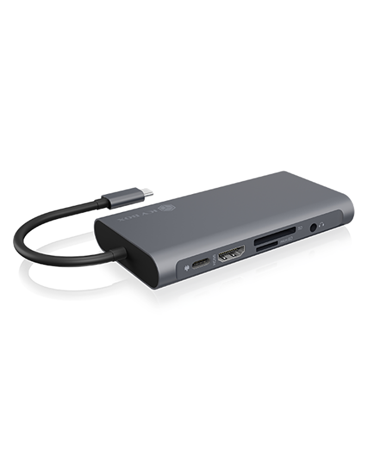 Dockingstation IcyBox USB-C -> USB3.0/HDMI/VGA/LAN/SD/mSD/