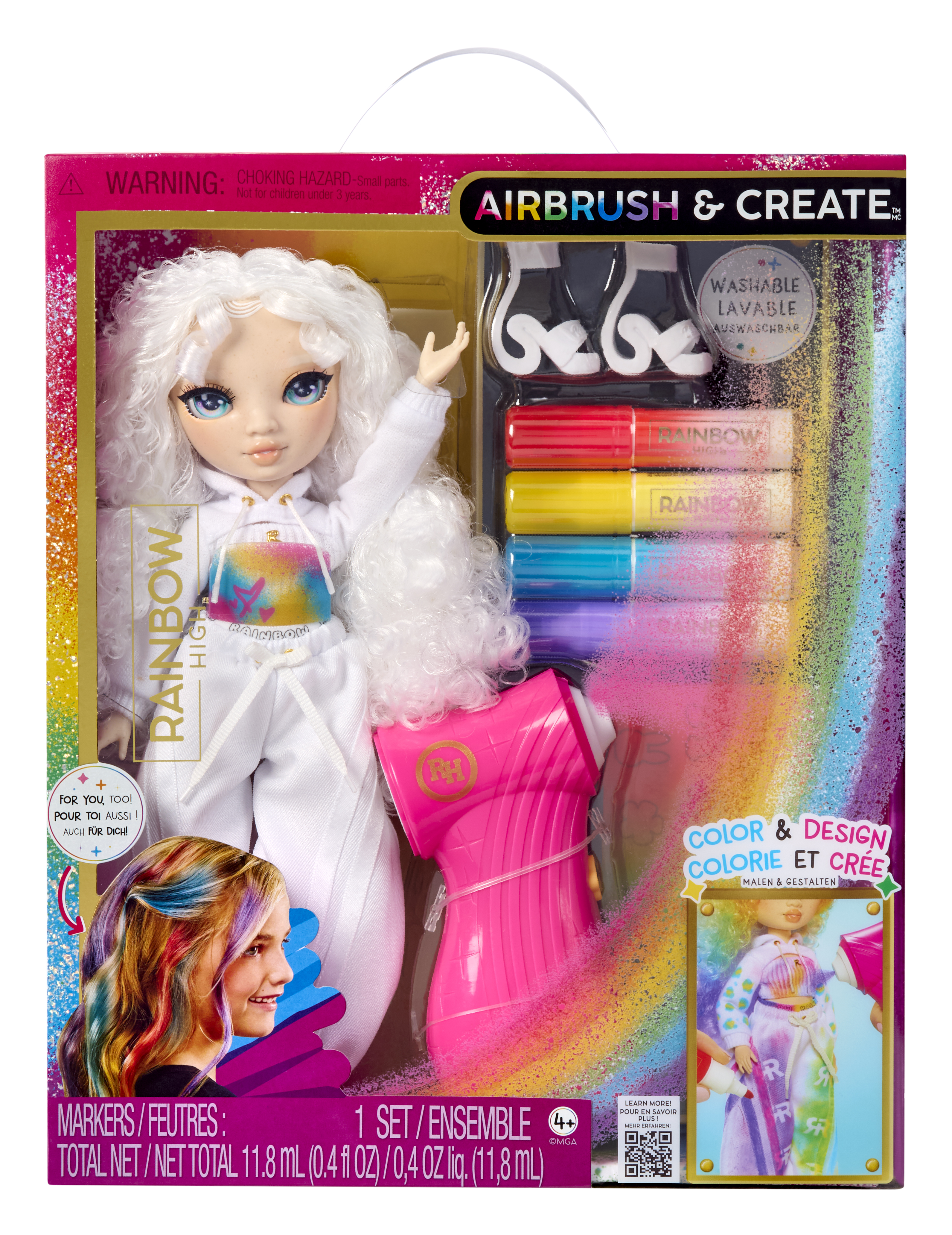 Rainbow High Air Brush & Create - Green Eyes, Puppe