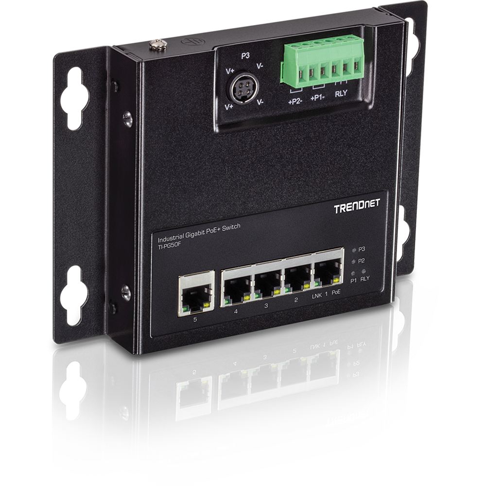 TRENDnet Industrie Switch 5 Port Gbit Unman. PoE+ FA Metall