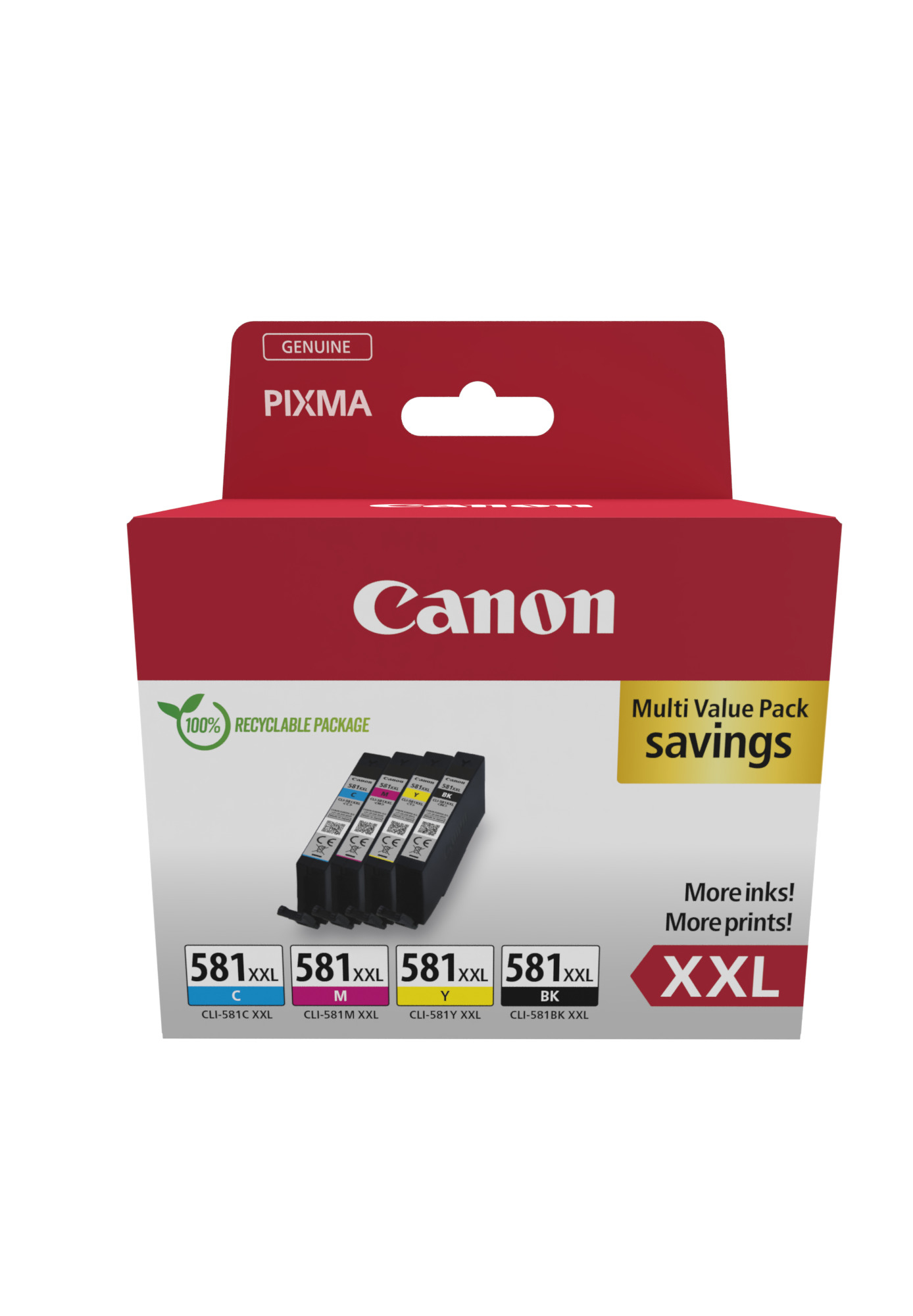Canon CLI-581XXL BK/C/M/Y schwarz, cyan, magenta, gelb Druckerpatronen, 4er-Set