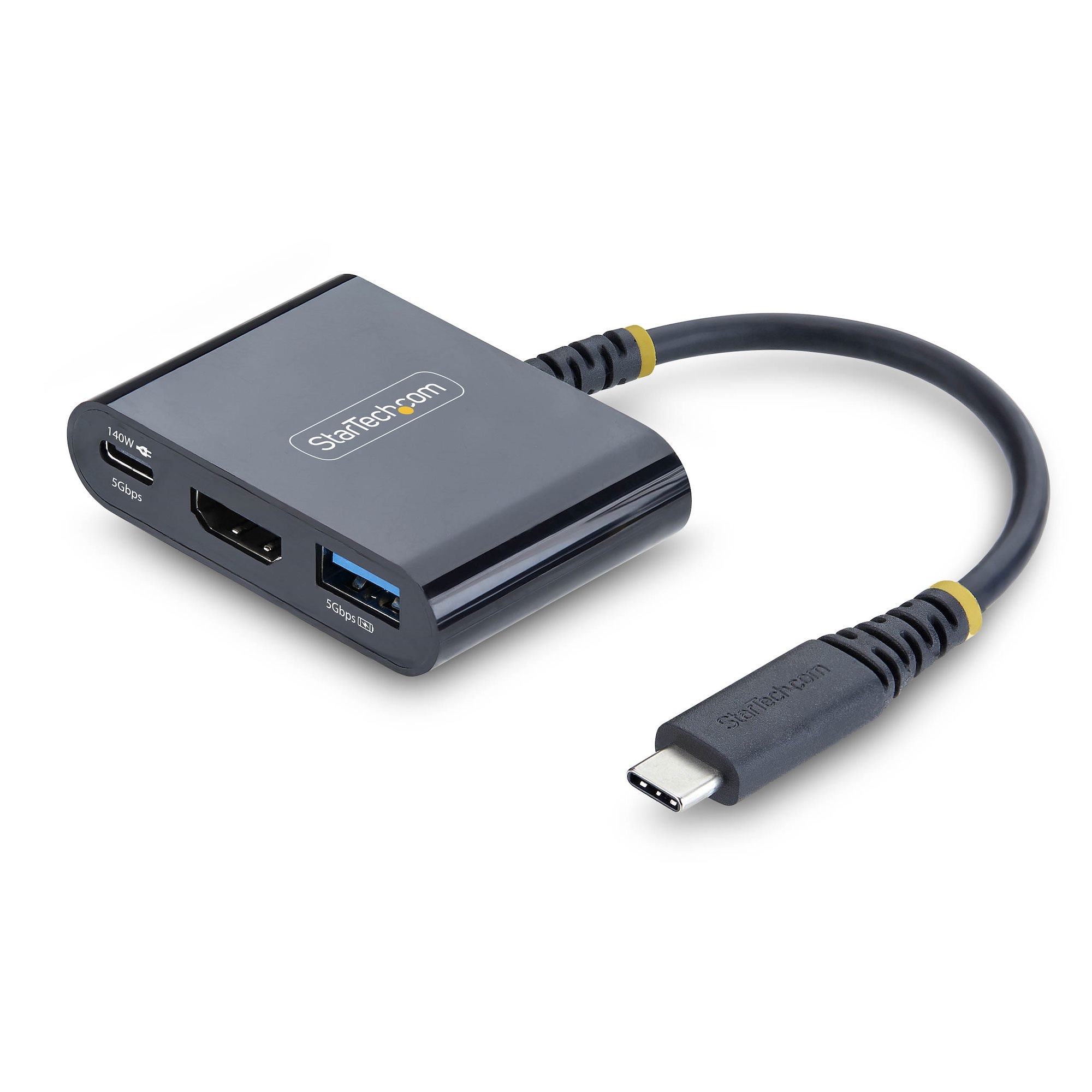 STARTECH.COM USB-C zu HDMI Multiport Adapter mit 140W PD Ladeleistung 4K 60Hz HDMI USB 5Gbps Hub Mini Dock