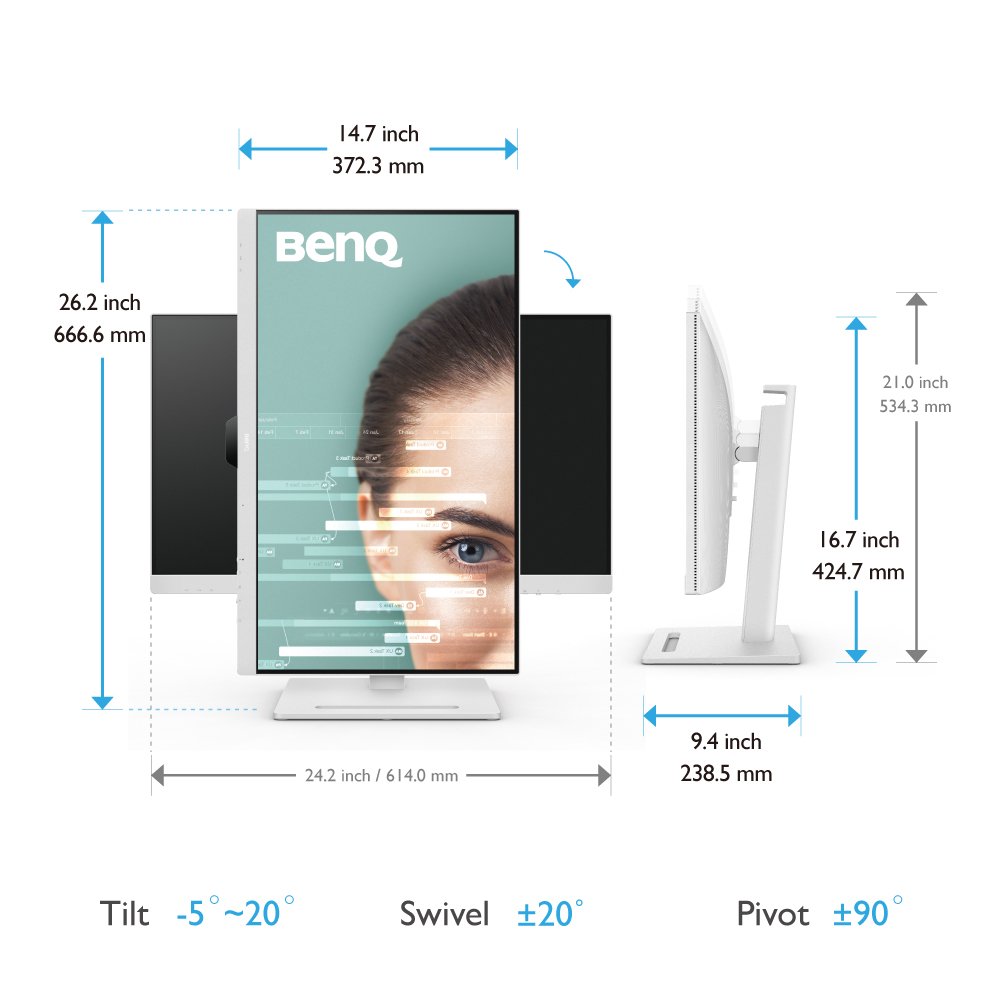 BenQ GW2790QT Monitor 69,0 cm (27,0 Zoll) weiß