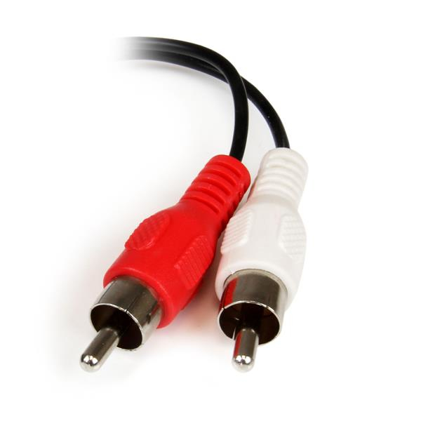 StarTech.com Audio-Kabel 15 cm 3,5 mm Klinke auf 2 x RCA Schwarz