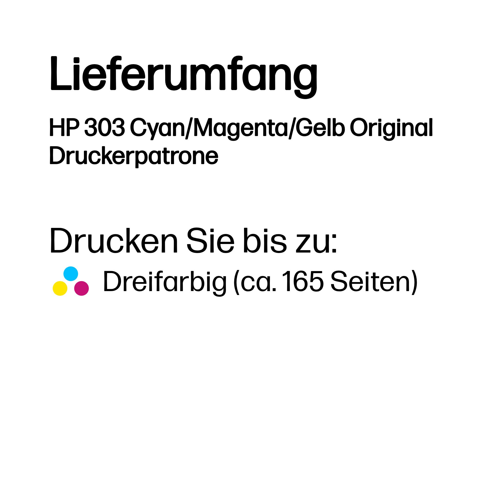 HP 303 Dreifarbig Tintenpatrone 4ml