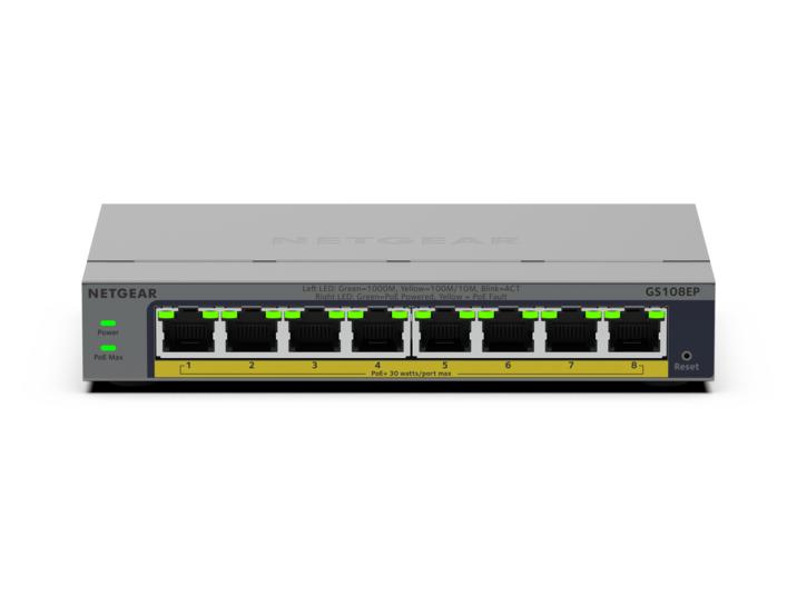 NETGEAR 8PT GB PLUS Switch W/ POE+ GS108EP