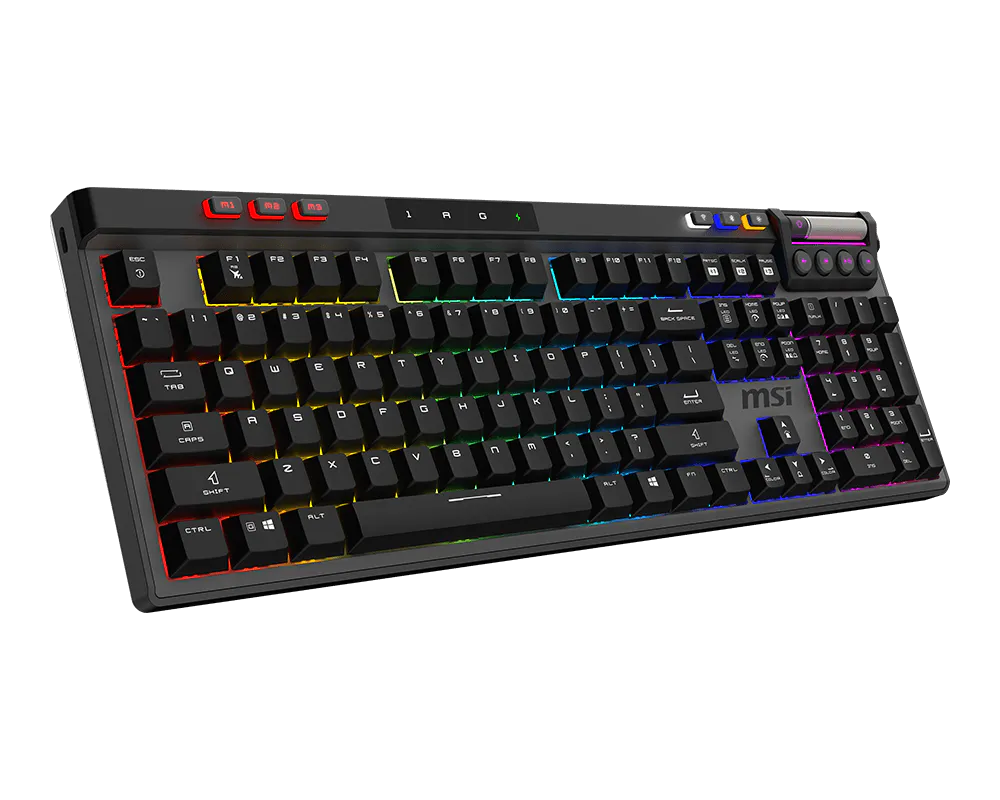 MSI STRIKE Pro Silent W Gaming DE Keyboard, wireless