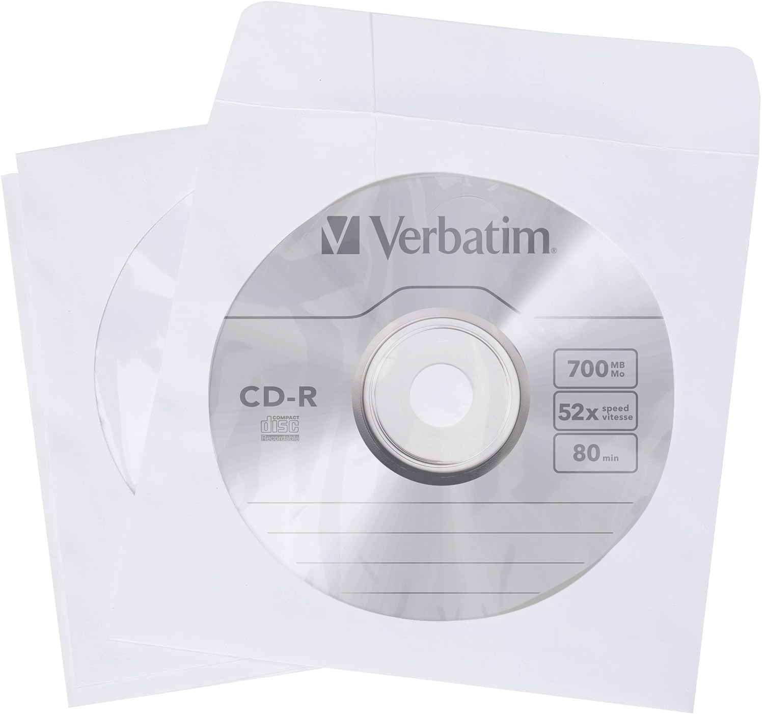 CD/DVD-Hüllen Papier 50er Pack Verbatim