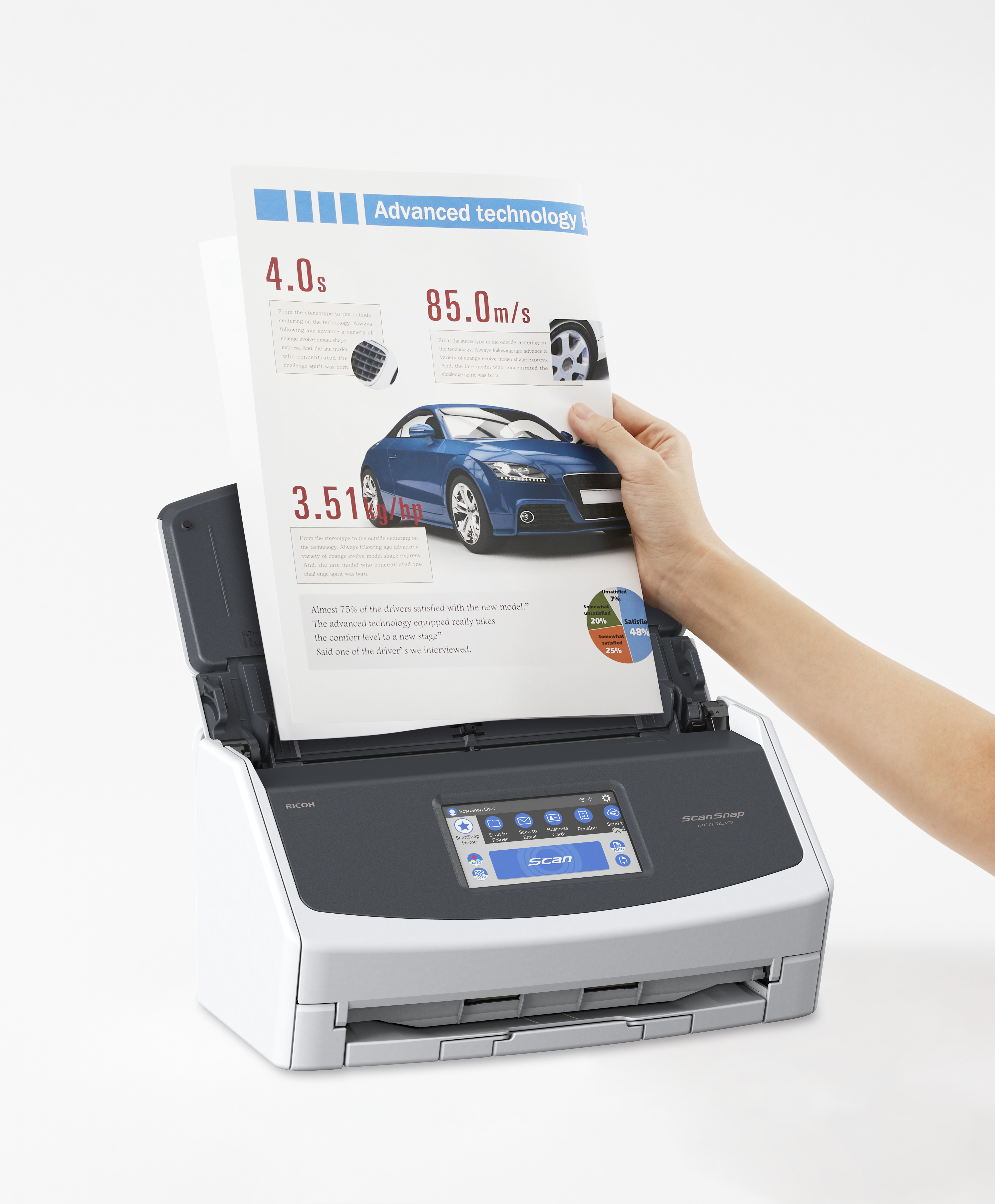 ScanSnap iX1600, Einzugsscanner