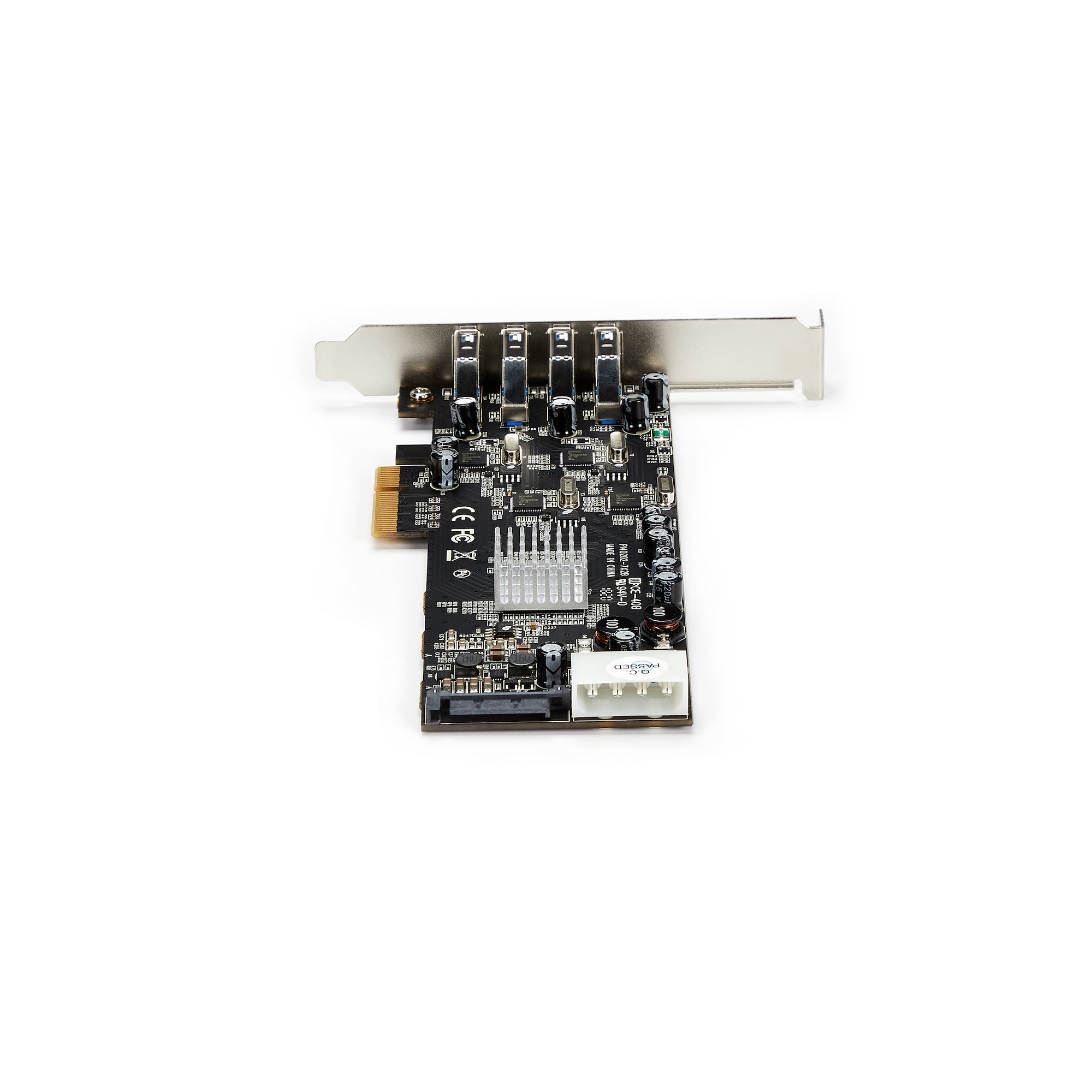 STARTECH.COM PEXUSB3S44V 4 Port Quad Bus PCIe USB 3.0 Adapter Card w/ LP4+SATA Power