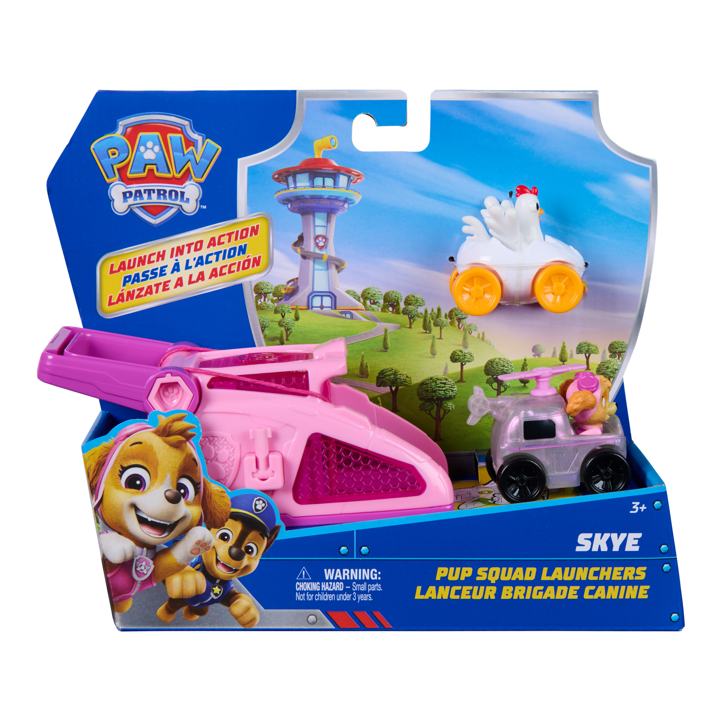 Paw Patrol - Pup Squad Launcher mit Skye und Henrietta Fahrzeugen, Spielfahrzeug