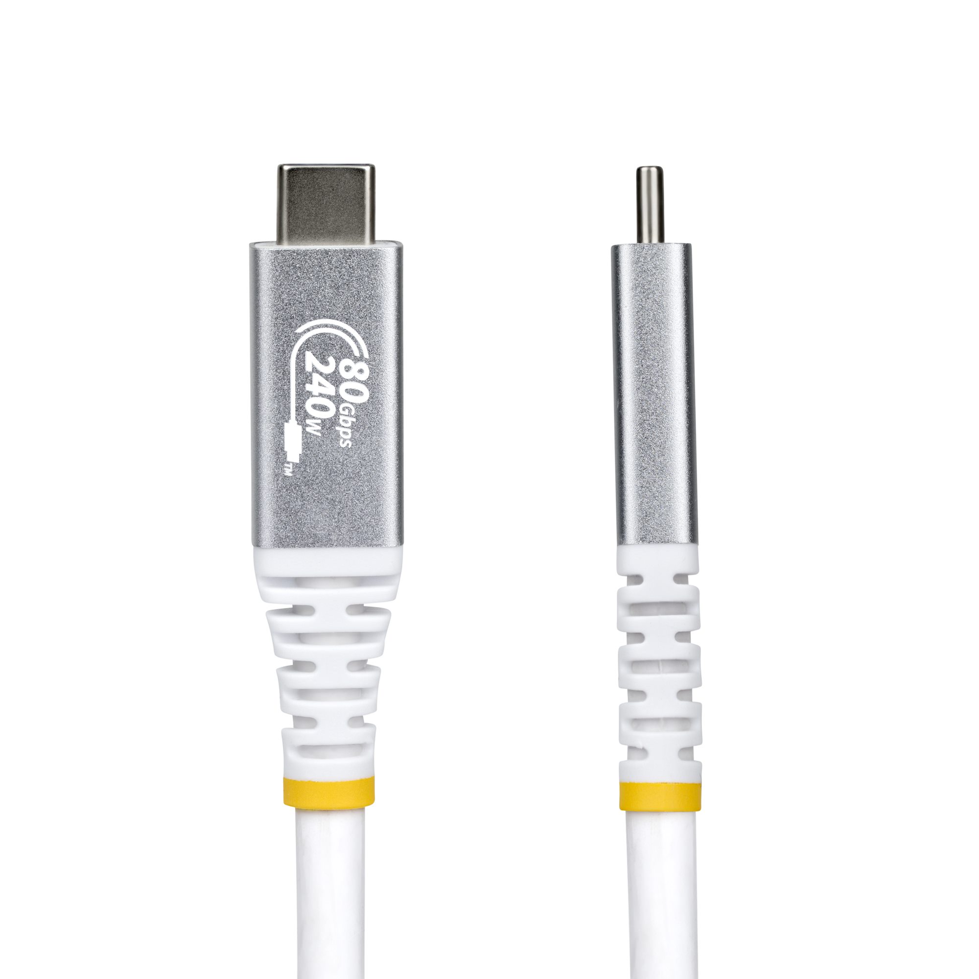 StarTech.com CC50CM80GUSB4CABLEW USB4 Kabel 0,5 m 80 Gbps Weiß