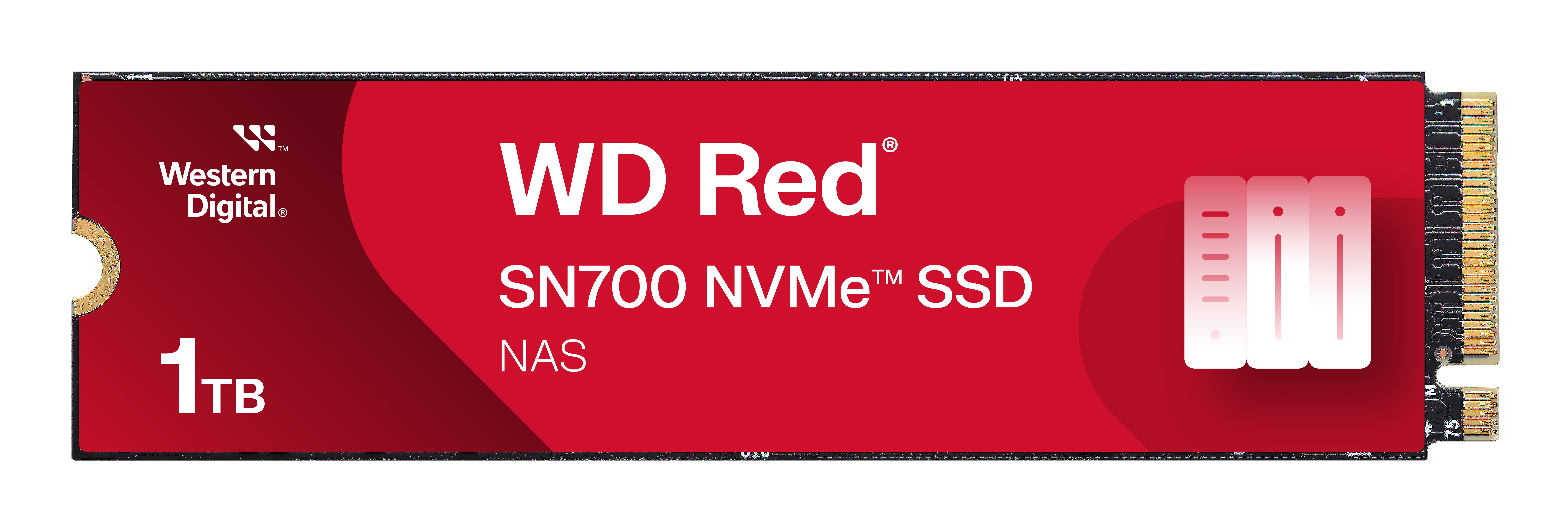 WD Red SSD SN700 NVMe 1TB M.2 2280 PCIe Gen3 8Gb/s internal drive for NAS devices POWERED BY SANDISK