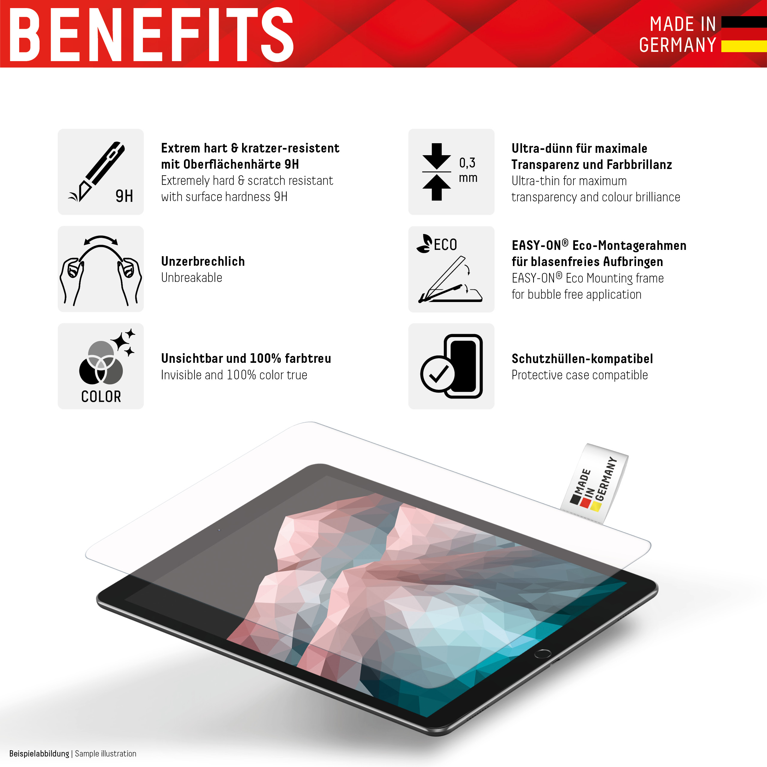 DISPLEX TABLET GLASS F/ SAMSUNG GALAXY TAB S6 LITE