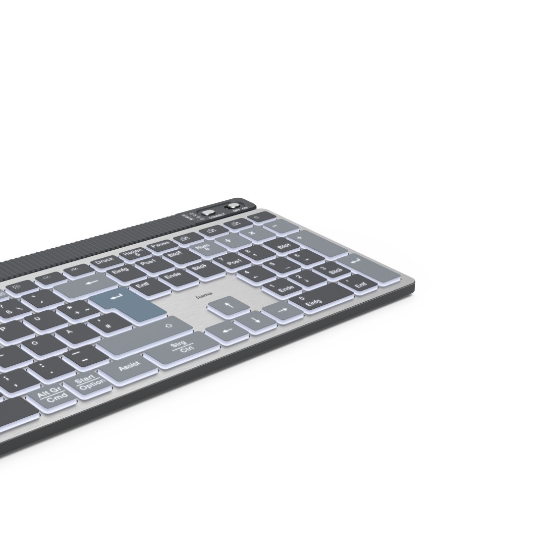 hama WK-750 Tastatur kabellos grau