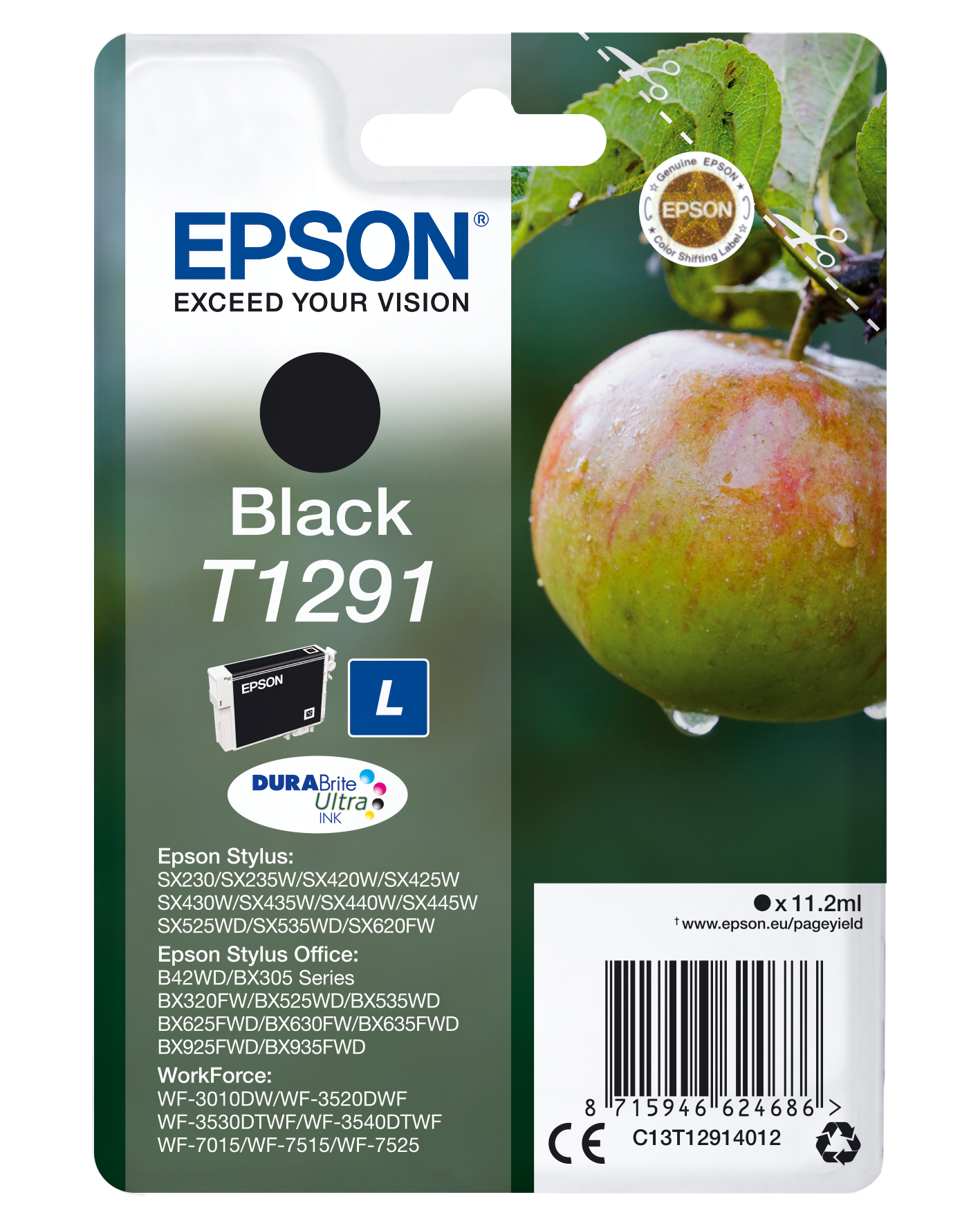 EPSON T1291L (Apfel) schwarz Druckerpatrone