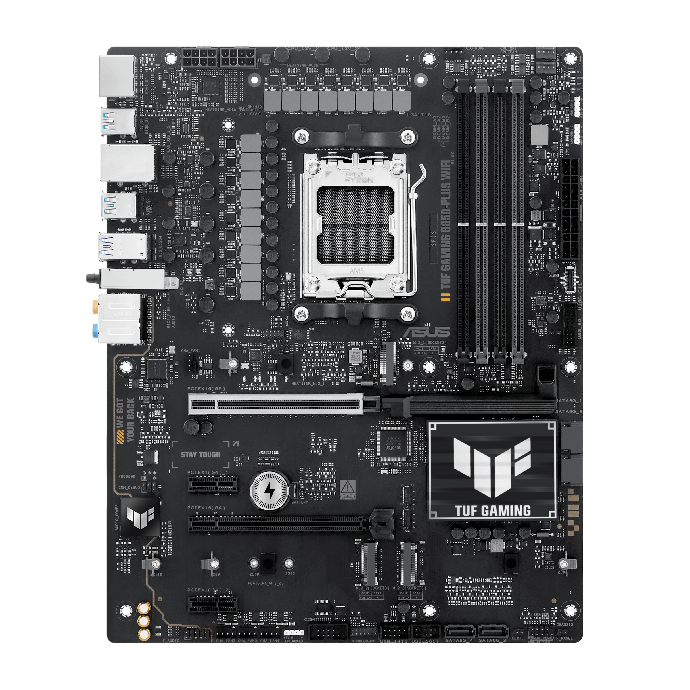 ASUS TUF GAMING B850-PLUS WIFI (AMD,AM5,DDR5,ATX)