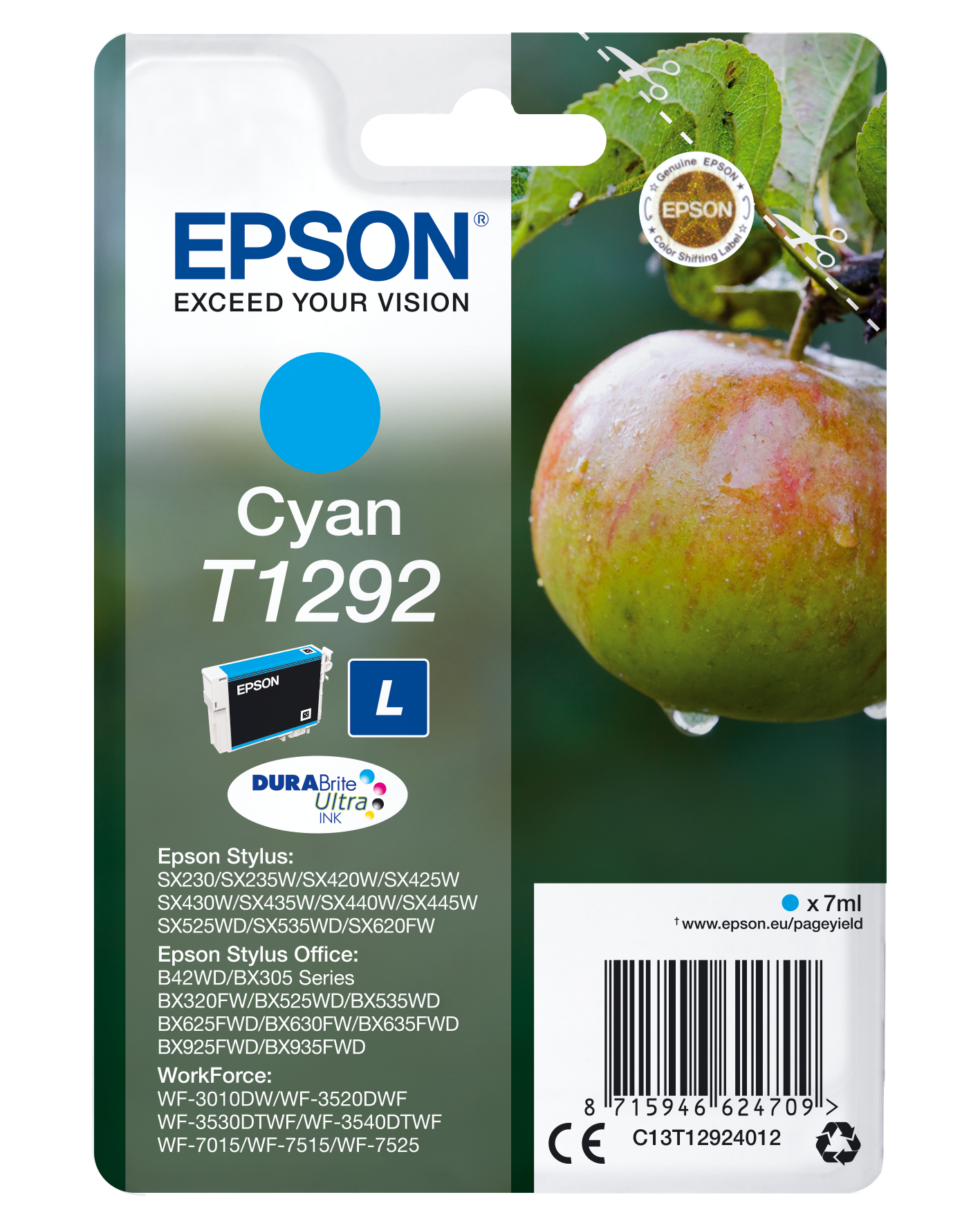 EPSON T1292L (Apfel) cyan Druckerpatrone