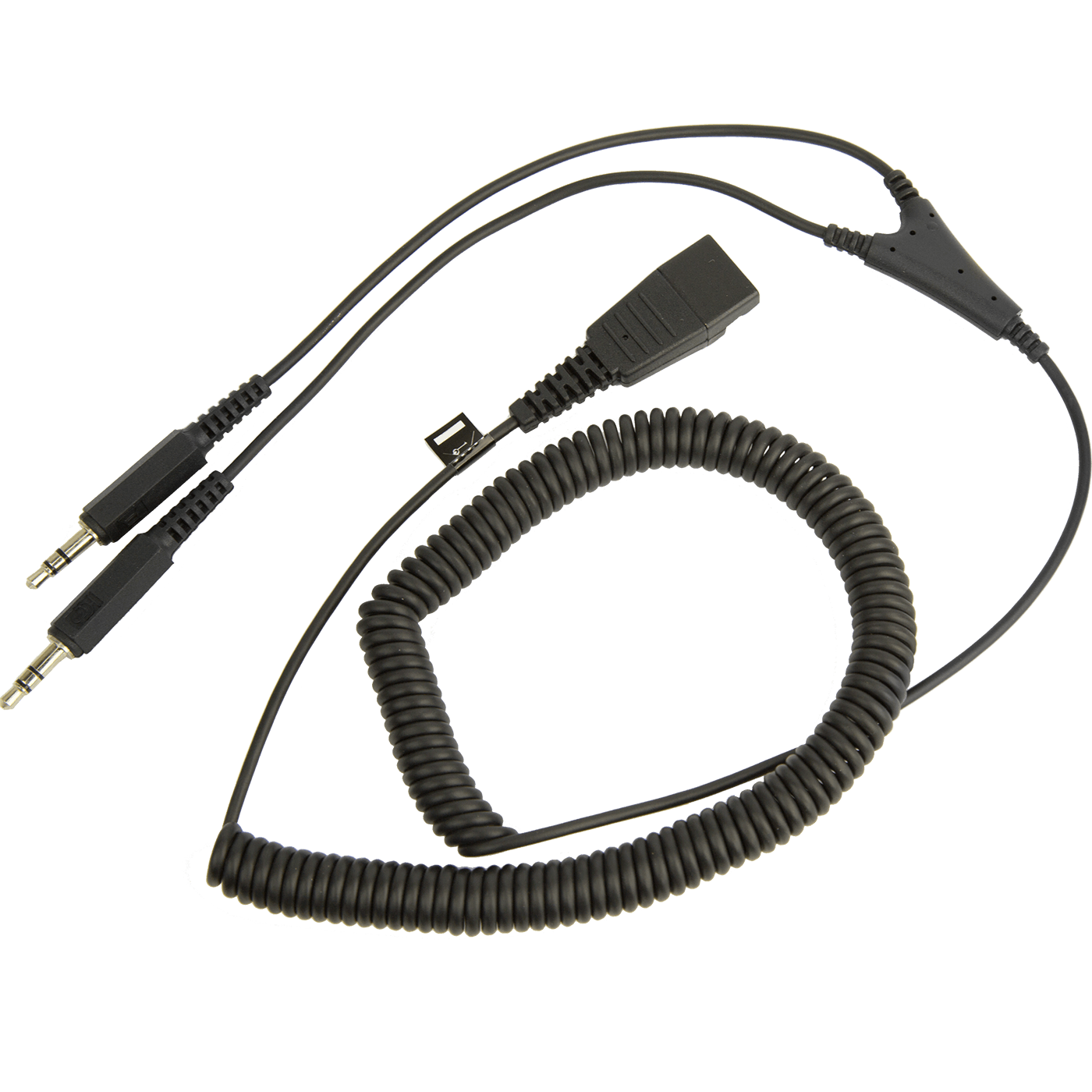 Jabra Kabel QD auf 2x3,5 mm Klinke, spiral, 0,5-2m