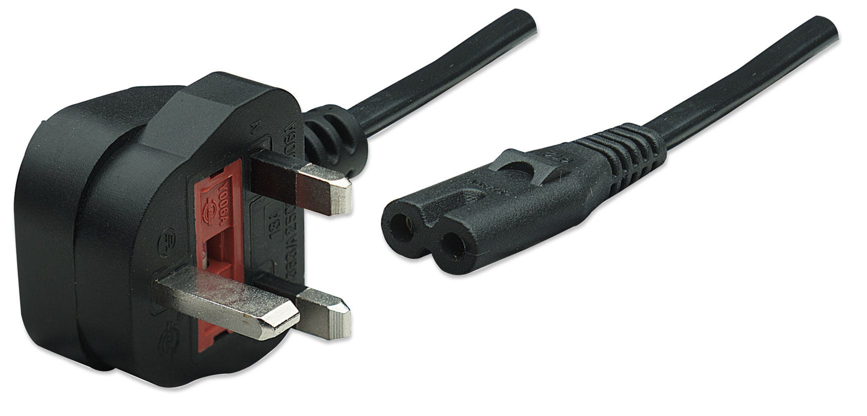 NETZLEITUNG UK BS1363A-C7 180 SCHWARZ 1.8 M 2 X 0.75 MM