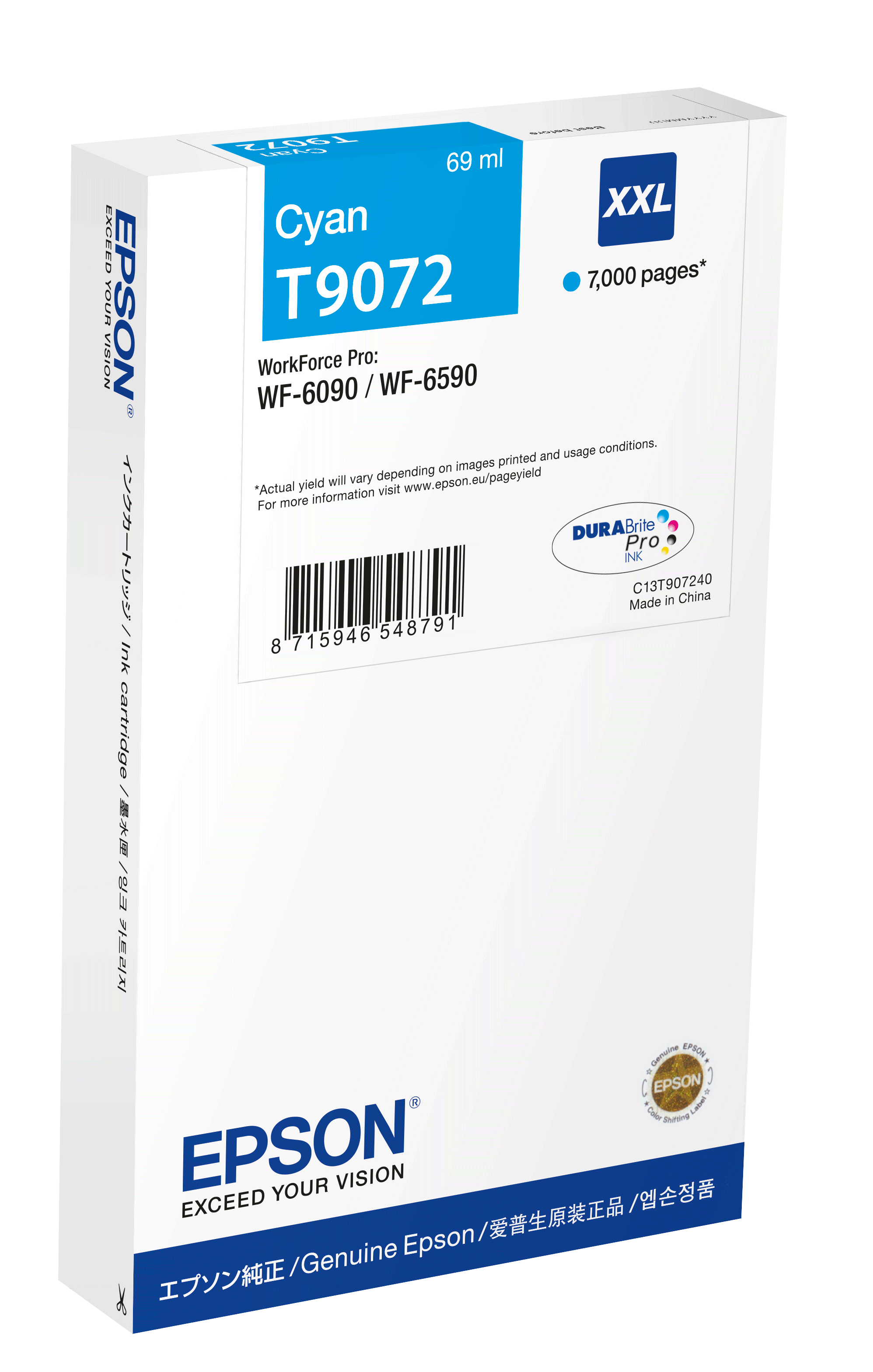 EPSON T9072XXL cyan Druckerpatrone