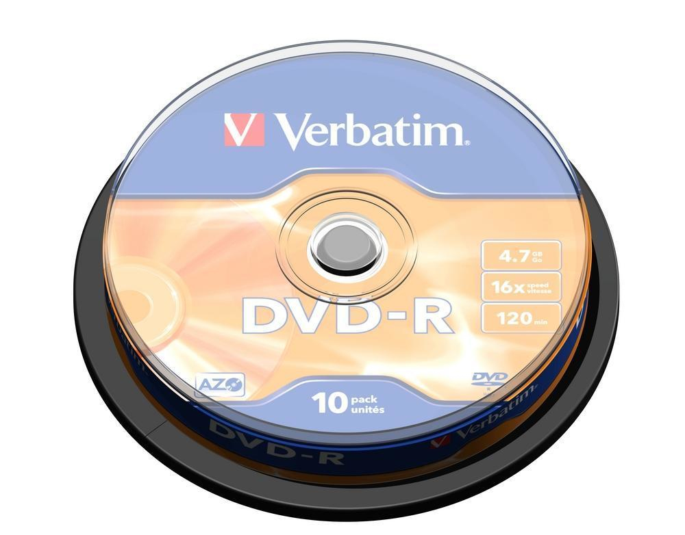 verbatim DVD-R 4,7 GB, 10 St.