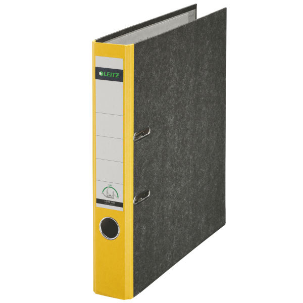 LEITZ 1050 Ordner gelb marmoriert Karton 5,2 cm DIN A4, 1 St.