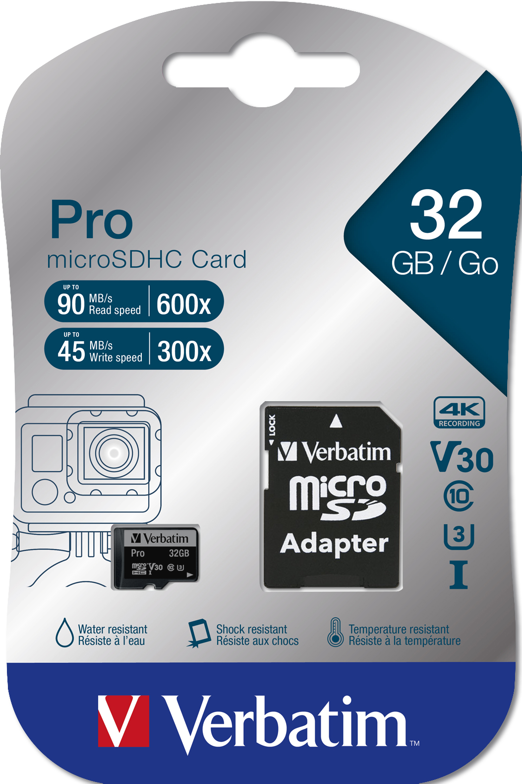 Verbatim Pro 32 GB MicroSDHC Karte Klasse 10