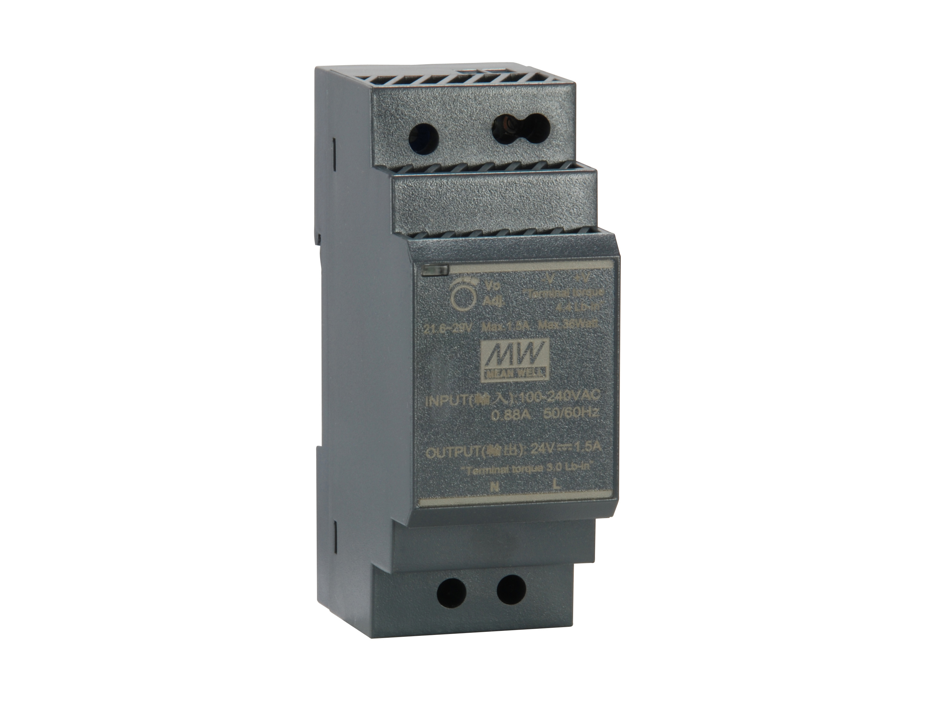LevelOne Industrie Netzteil 24VDC/ 30W+DIN-Schiene schwarz