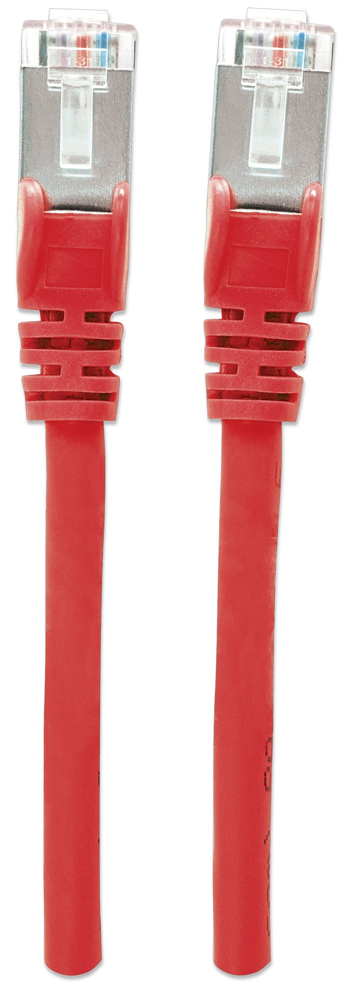 INTELLINET Netzwerkkabel Cat6A S/FTP CU LS0H 1,50m Rot RJ-45 Stecker / RJ-45 Stecker Vergoldete Kontakte