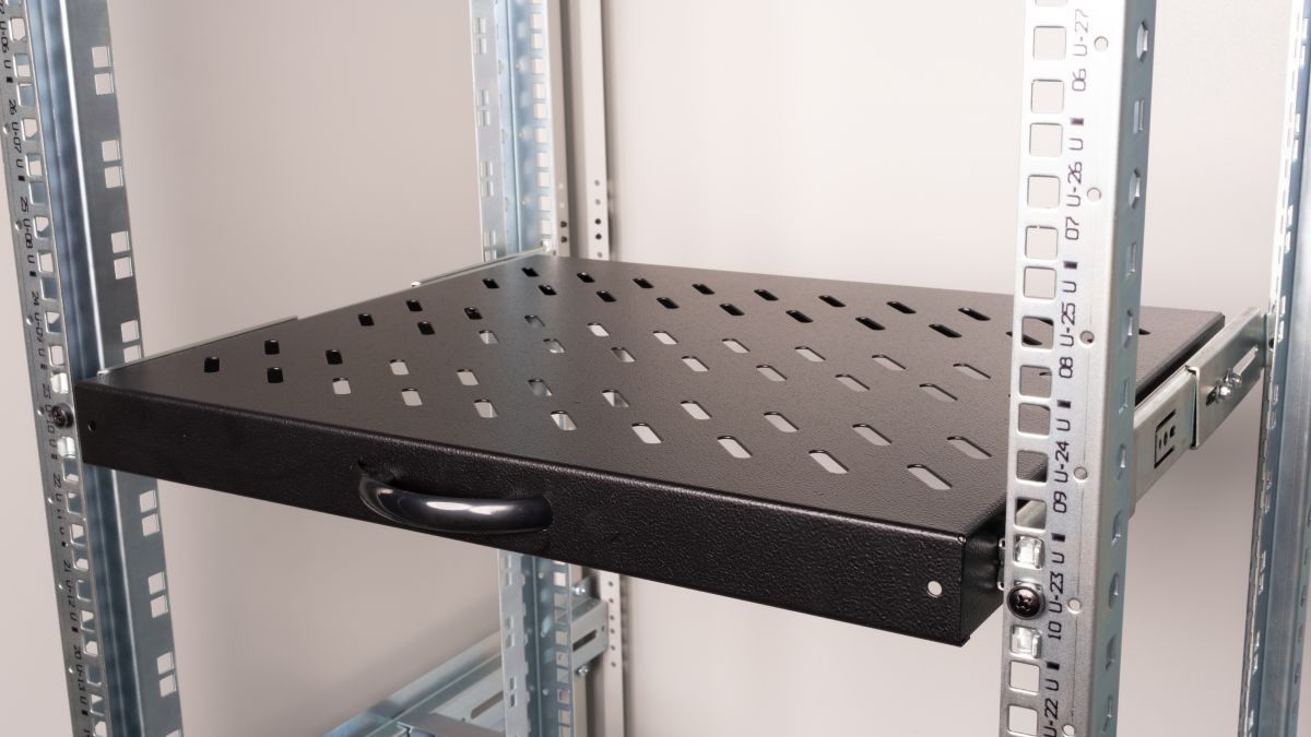 Equip 19 Fachboden aus. für Serverschränke 60cm 1U schwarz
