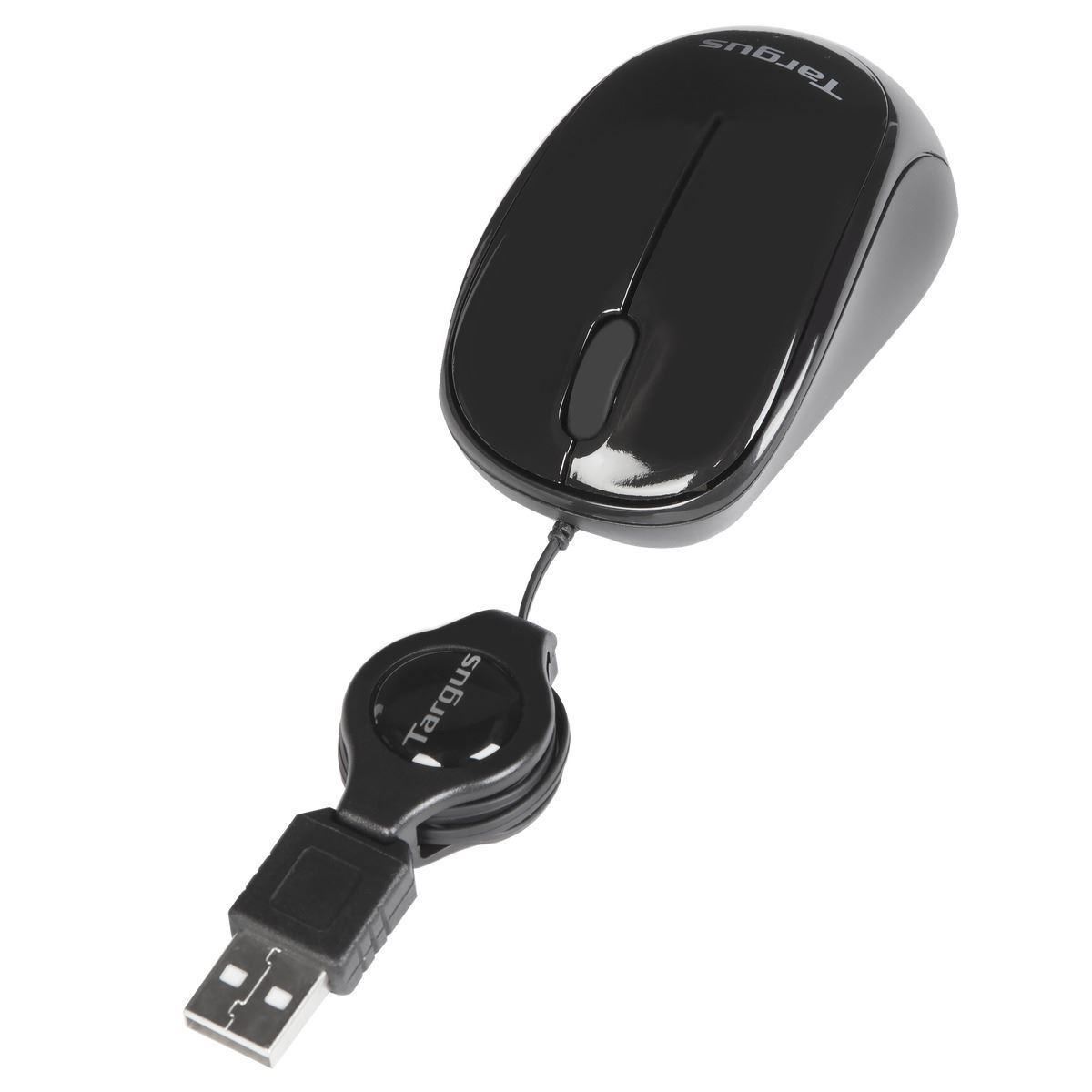 TARGUS MOUSE RETRACTABLEWIRED BLUETRACE TRAVEL MOUSE BLACK