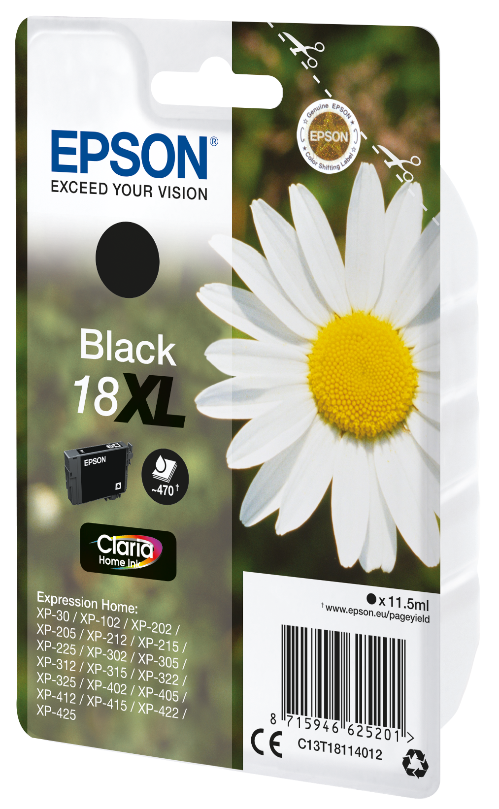 EPSON 18XL / T1811XL (Gänseblümchen) schwarz Druckerpatrone