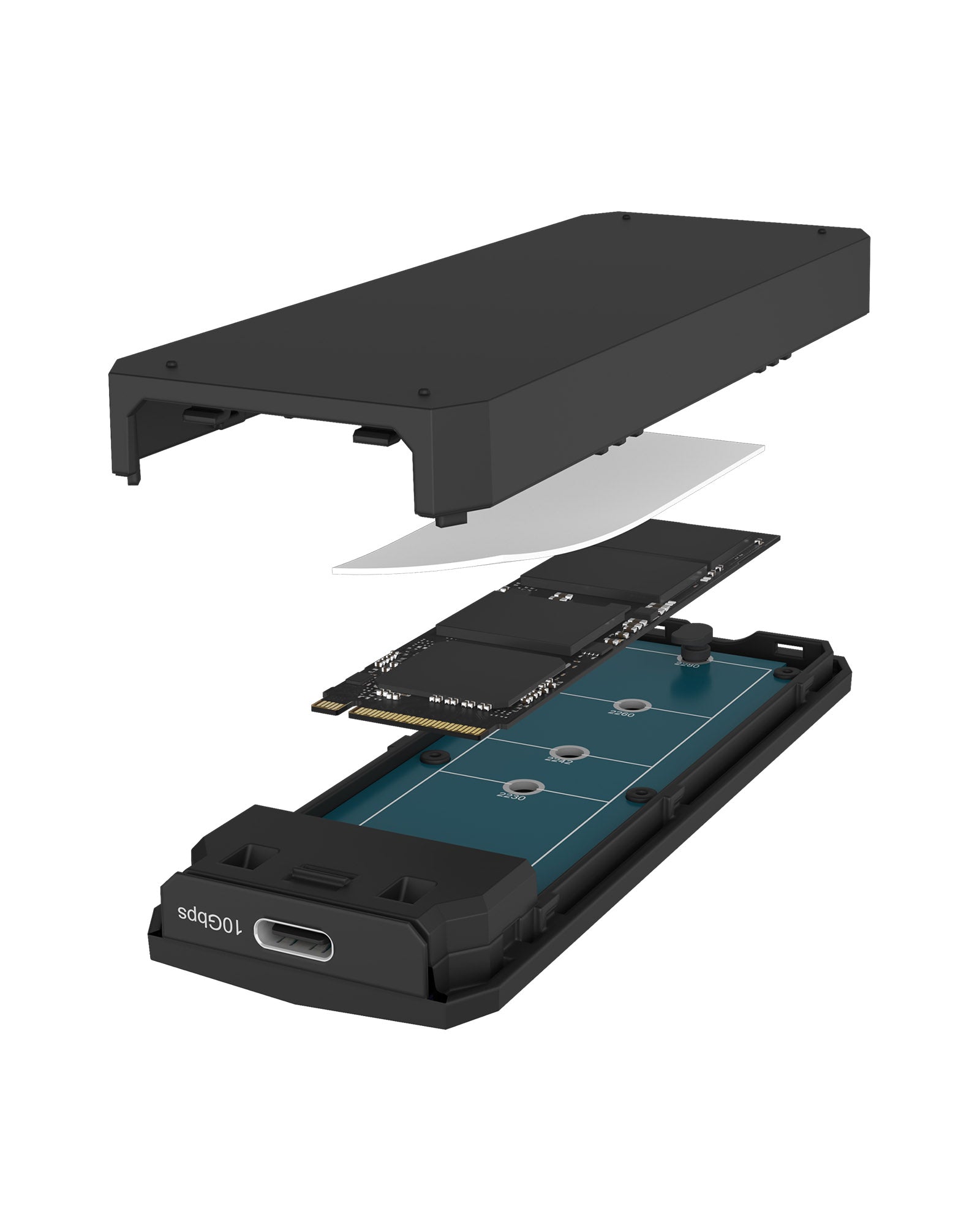 Geh. IcyBox Spade Case 1805 NVMe M.2 USB 3.2 Gen 2 Type-C